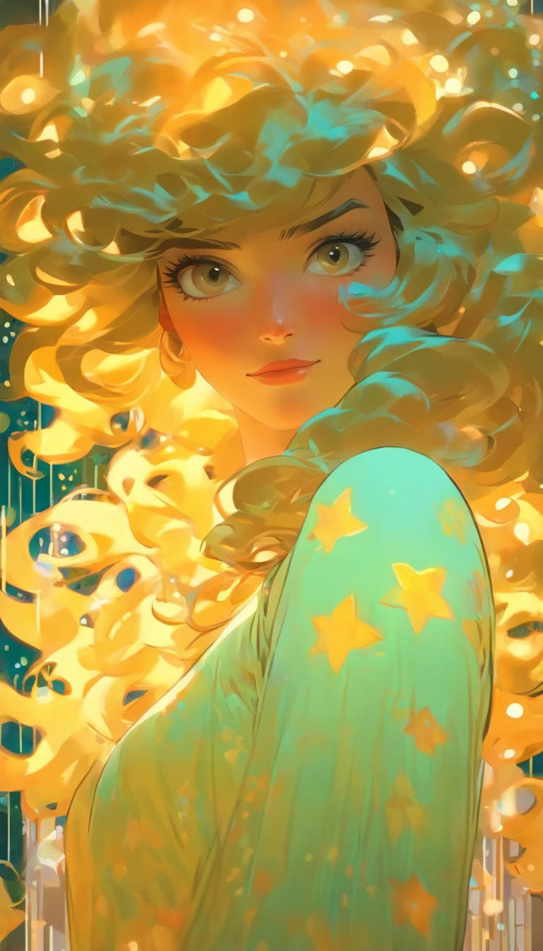 Arte hiperrealista de personagens femininas por David Hockney e Alphonse Mucha, arte de fantasia, Arte realista, dynamic lighting, art-station, volumeric lighting, Rostos altamente detalhados, 8 mil,Full HD, Concedido,, 1girl, No escuro, sombra profunda, discreto, Cowboy baleado, (Traje Oficial: 1.4), Cabelos compridos, cana, cabelo com luzes pretas