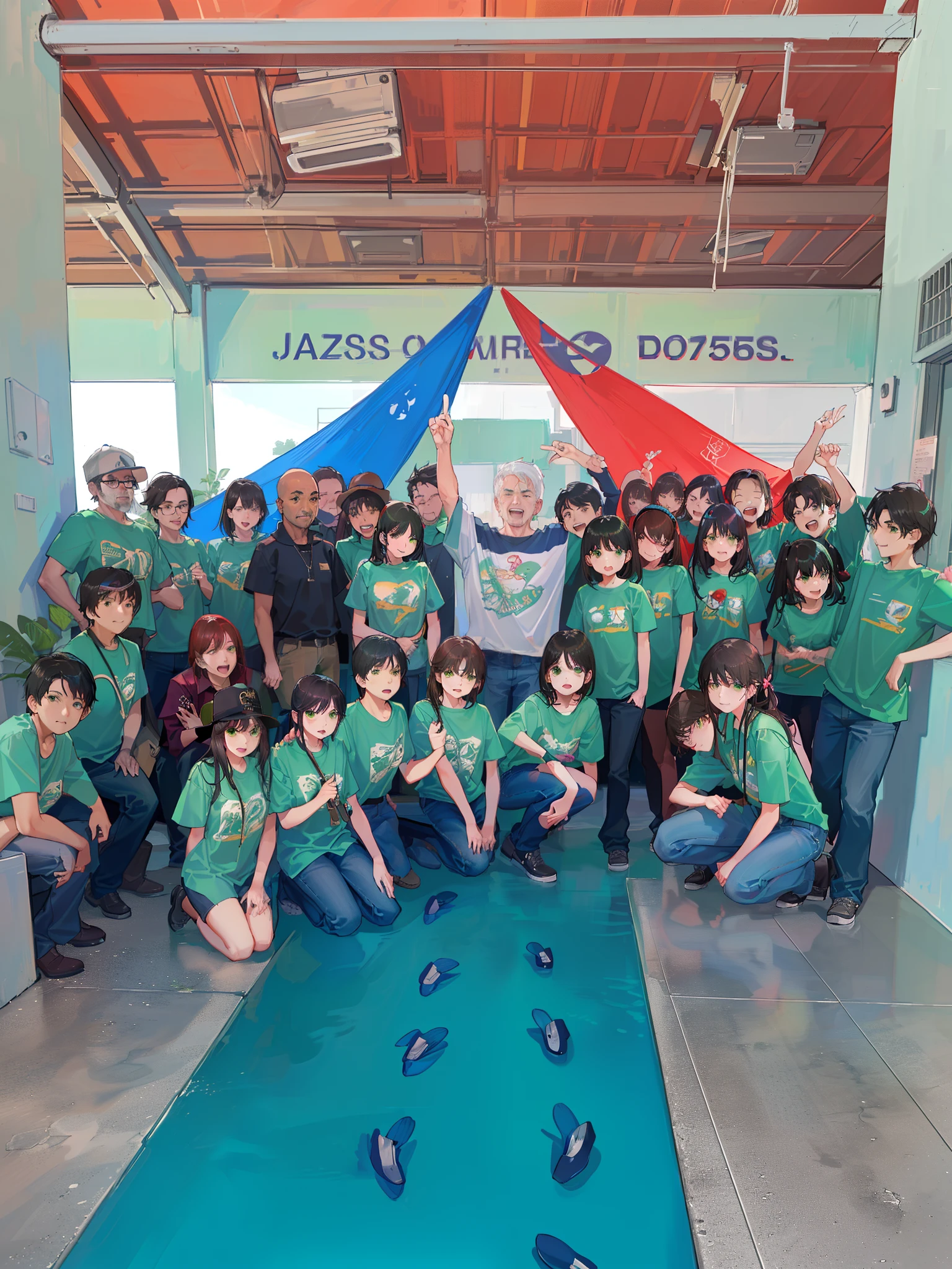 Group of kids in green shirts posing for a photo, Karla Ortiz, album photo, foto de grupo, Directed by: CeFerí Olivé, Directed by: Judith Gutierrez, Directed by: David Ruby, Directed by: Juan O'Gorman, coluna, foto descoberta, Directed by: Jesus Mari Lazkano, 🕹️ 😎 🔫 🤖 🚬, julia fuentes