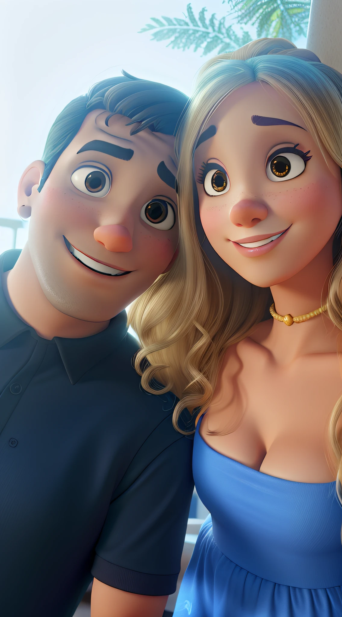 casal estilo pixar, alta qualidade, melhor qualidade