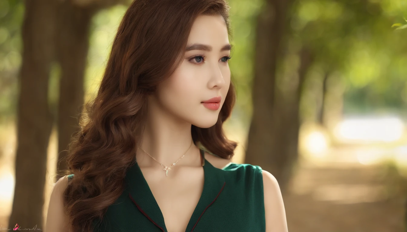 ((Melhor Qualidade、8k、Uma masterpice:1.3)), foco nítido:1.2, coreana nova, 19 anos, Corpo Perfeito, ((NSFW)), ((brown hair 1.2)), parque, Highly detailed facial and skin texture, sol brilhando sobre seu corpo suado, olho detalhado, cabelos compridos