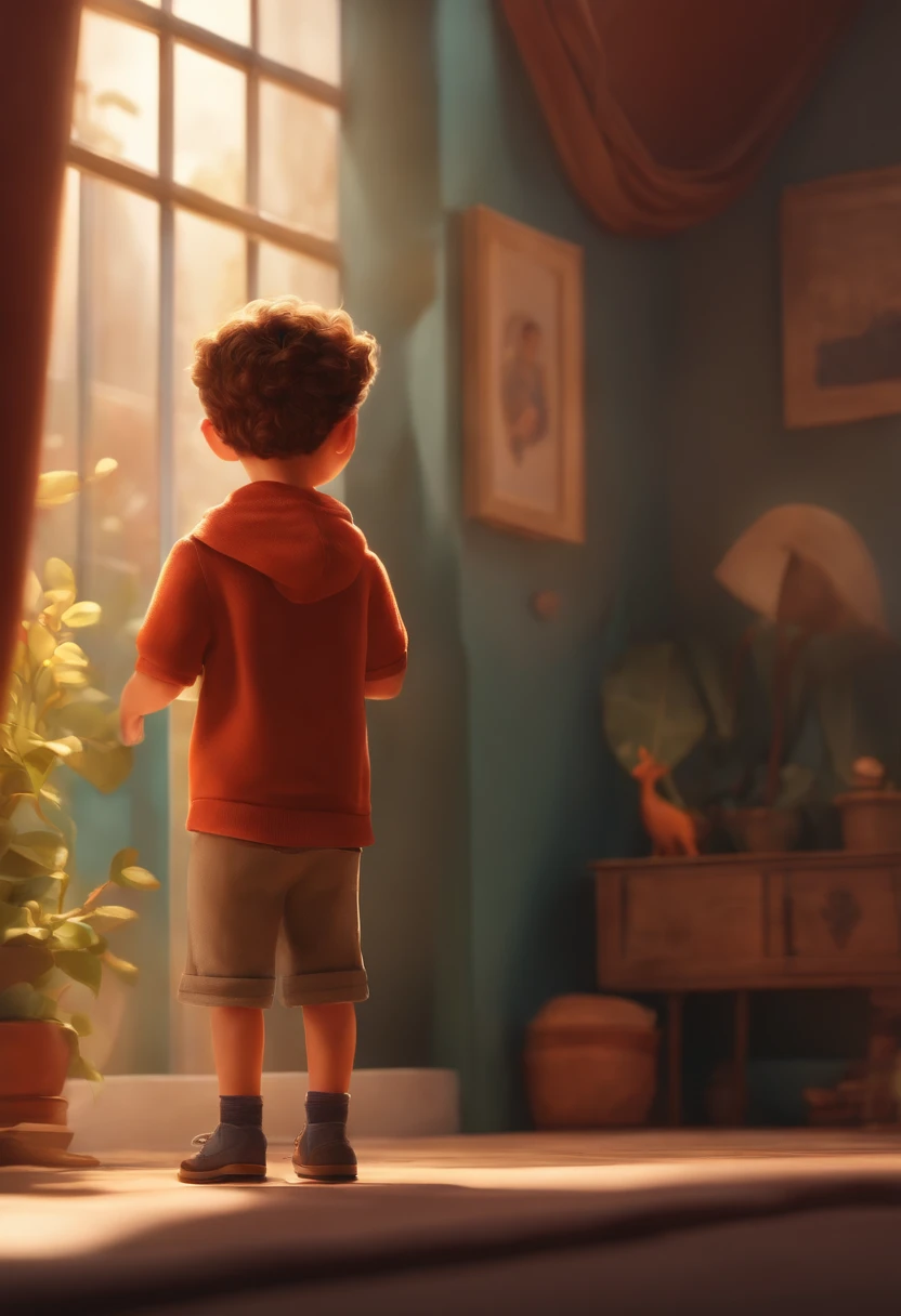 Image of a boy for a story in a YouTube video in Pixar format, He's the little allabester, He's the class leader, He's outgoing, Playful and gets up for a lot of things