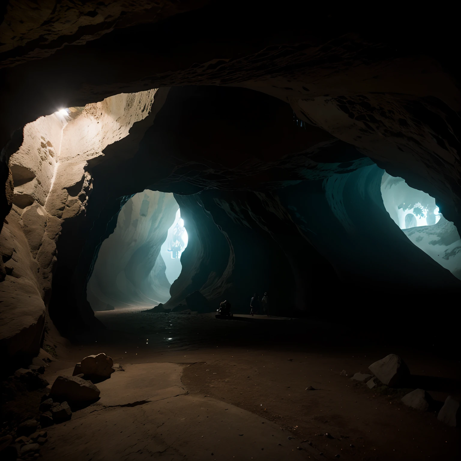 ((Exterior,entrada de uma caverna misteriosa e escura)), noite, obra prima, detalhista, magic