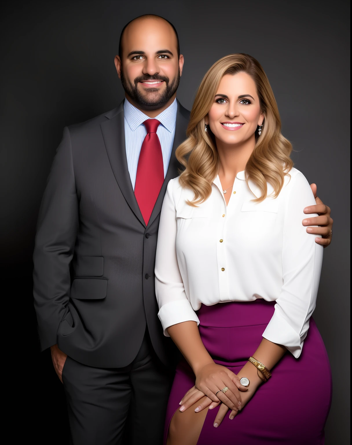 Smiling couple posing for a portrait in a studio with a black background, Retrato de duas pessoas, retrato corporativo profissional, fotografia de retrato profissional, retrato corporativo, foto comercial, foto retrato profissional, retrato profissional, retrato promocional, amazing professional picture, foto de perfil headshot, imagem profissional, Retrato Corporativo, Alex Miranda, foto do perfil, retrato de casais, foto corporativa, foto retrato