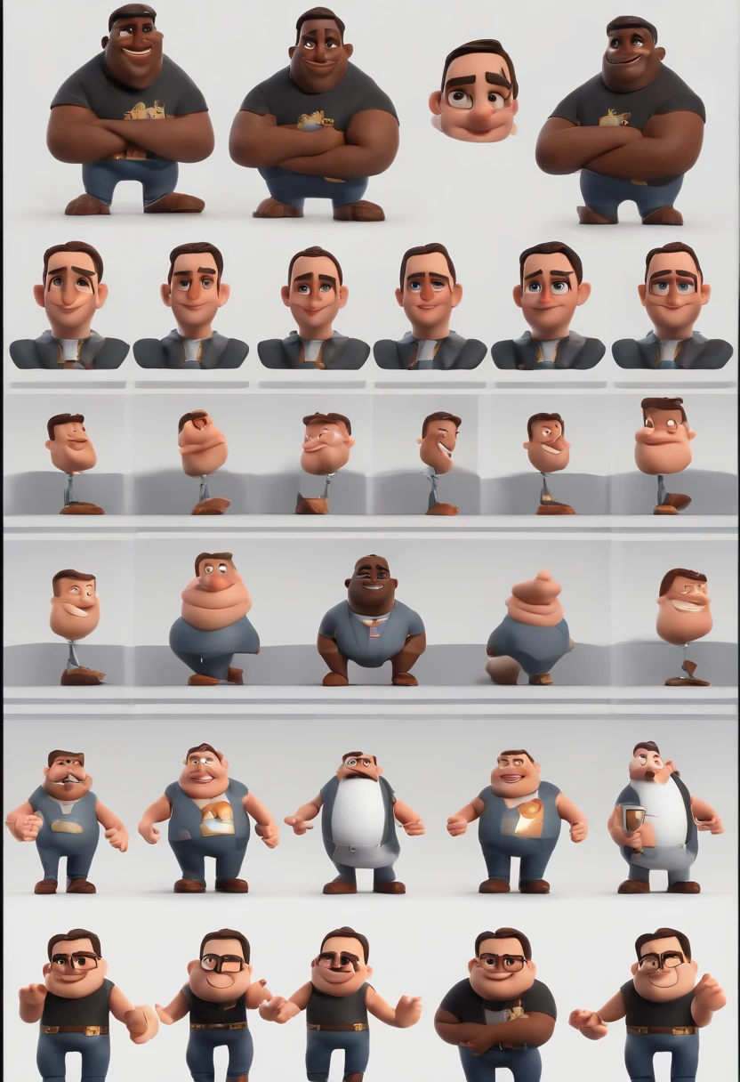 personagem dos desenhos animados de um homem com camisa preta, animation character, Caractere estilizado, animation style rendering, 3D estilizado, render, 3 d render stylized, toon render keyshot, Personagem 3D, Personagem 3D, 3d rendering stylized, 3 d character render, personagem de desenho animado, Personagem de close up, Pose de personagem, (Estilo Pixar) (master part:1.2) (Bokeh) (best quality) (pele detalhada) (textura detalhada) (8k) (argila) (Cinematic lighting) (foco nítido