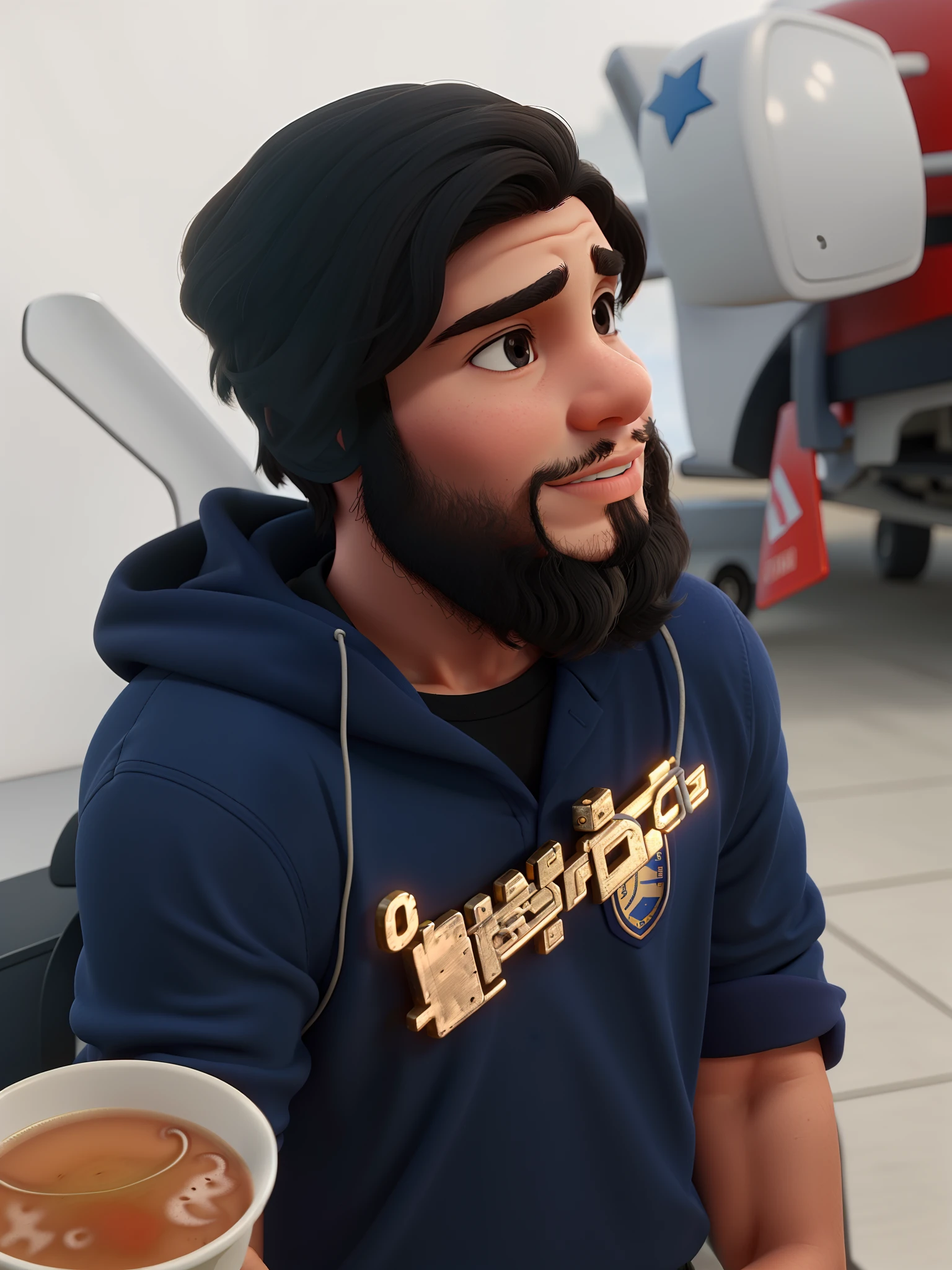 Um jovem de asas no universo