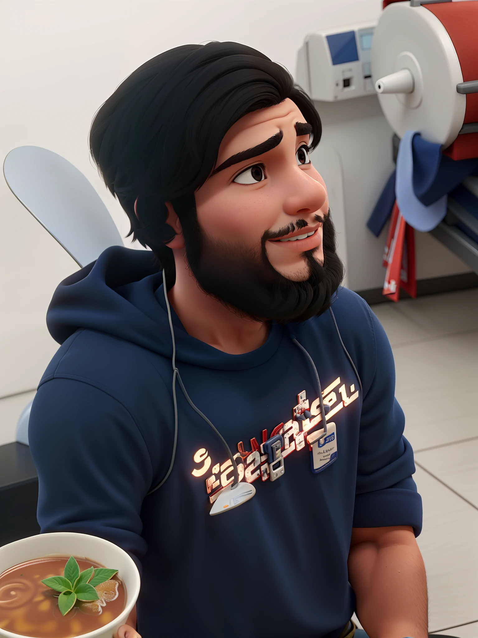 Um jovem de asas no universo