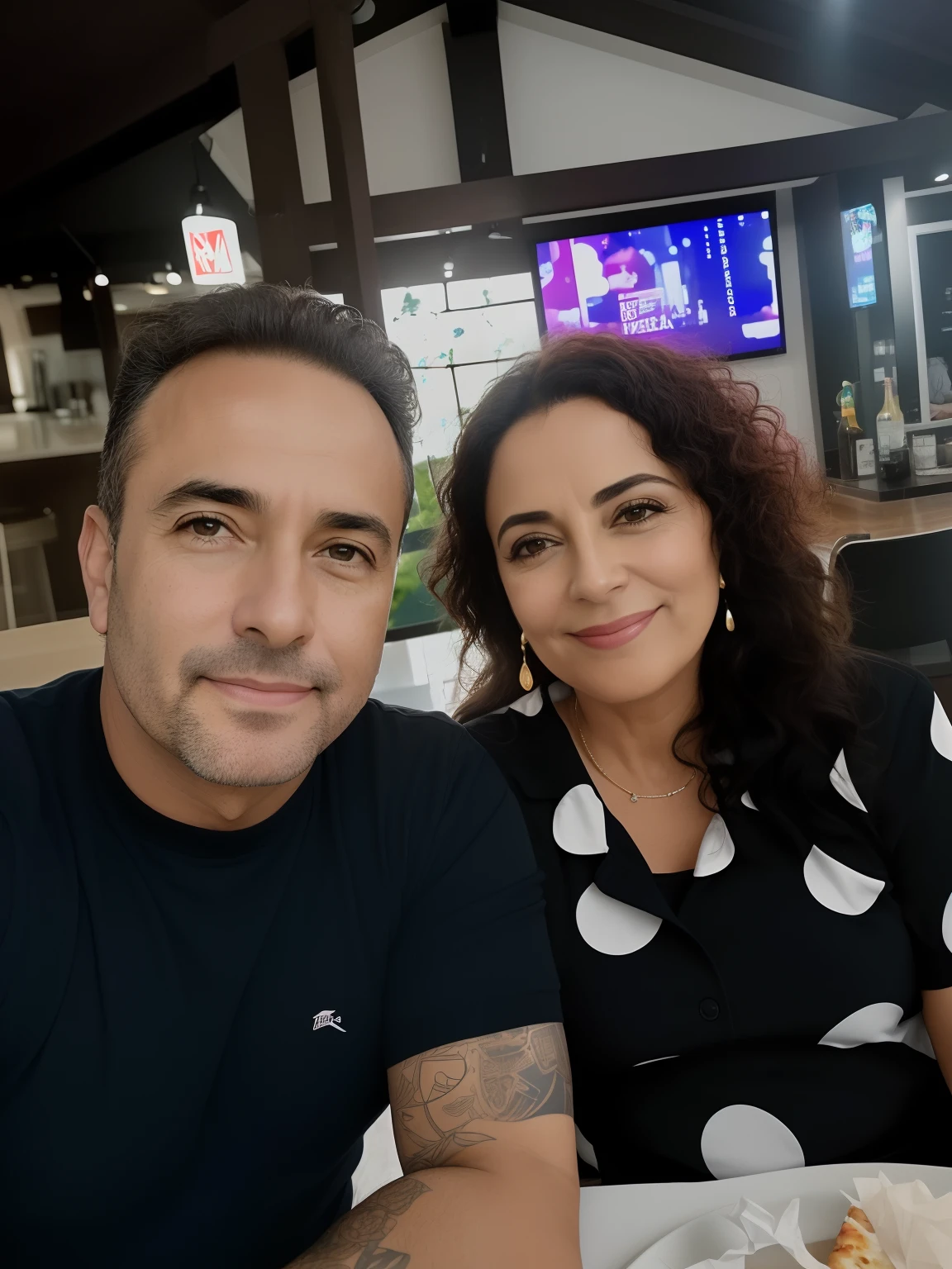 there is a man and woman sitting at a table with a pizza, imagem de perfil, foto de perfil 1024px, 4 k post, Postagem 4k, Fotografia tirada em 2 0 2 0, Casal feliz, Postagem no Reddit, instagram post, taken in the early 2020s, In Sao Paulo, foto de perfil, cerca de 3 5 anos, foto do perfil