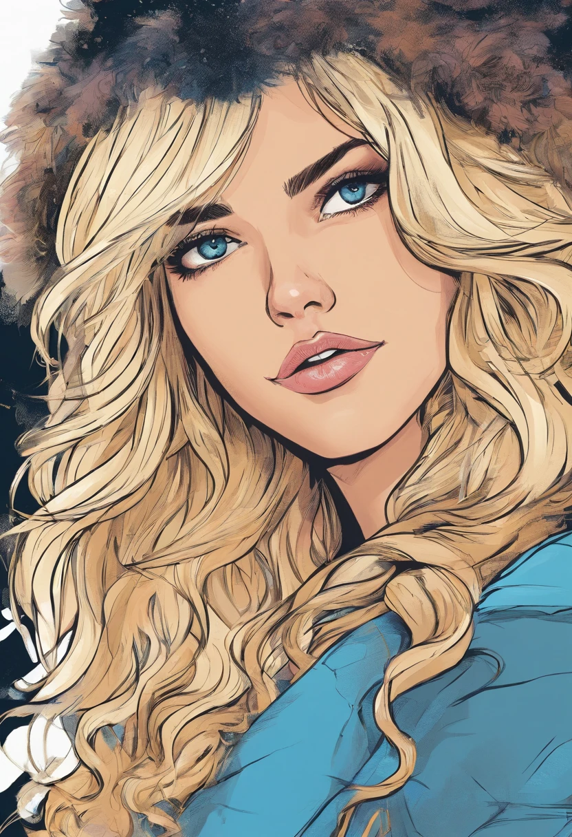 Une fille de 18 ans, wavy blonde lond hair,  yeux bleu clair, avec homme 25 ans cheveux ????