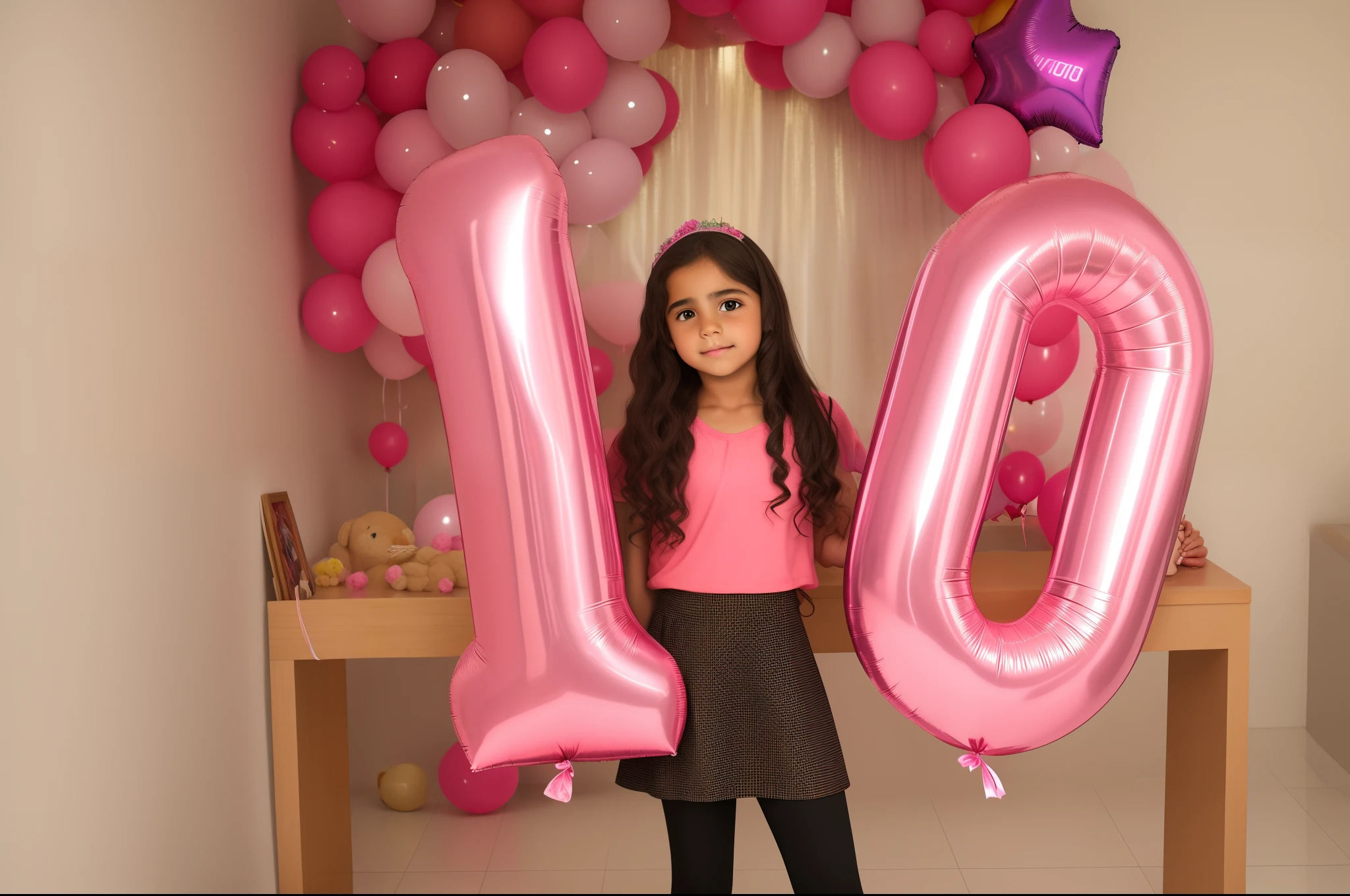 Araffe girl holding two giant pink balloons in front of a wall of balloons, 1 6 anos, ela tem cerca de 1 6 anos de idade, 1 9 th, Anos, 1614572159, Olivia, 1 0, 10, 1 9 anos, Liana, Violeta Myers, alexa grace, Retrato grande