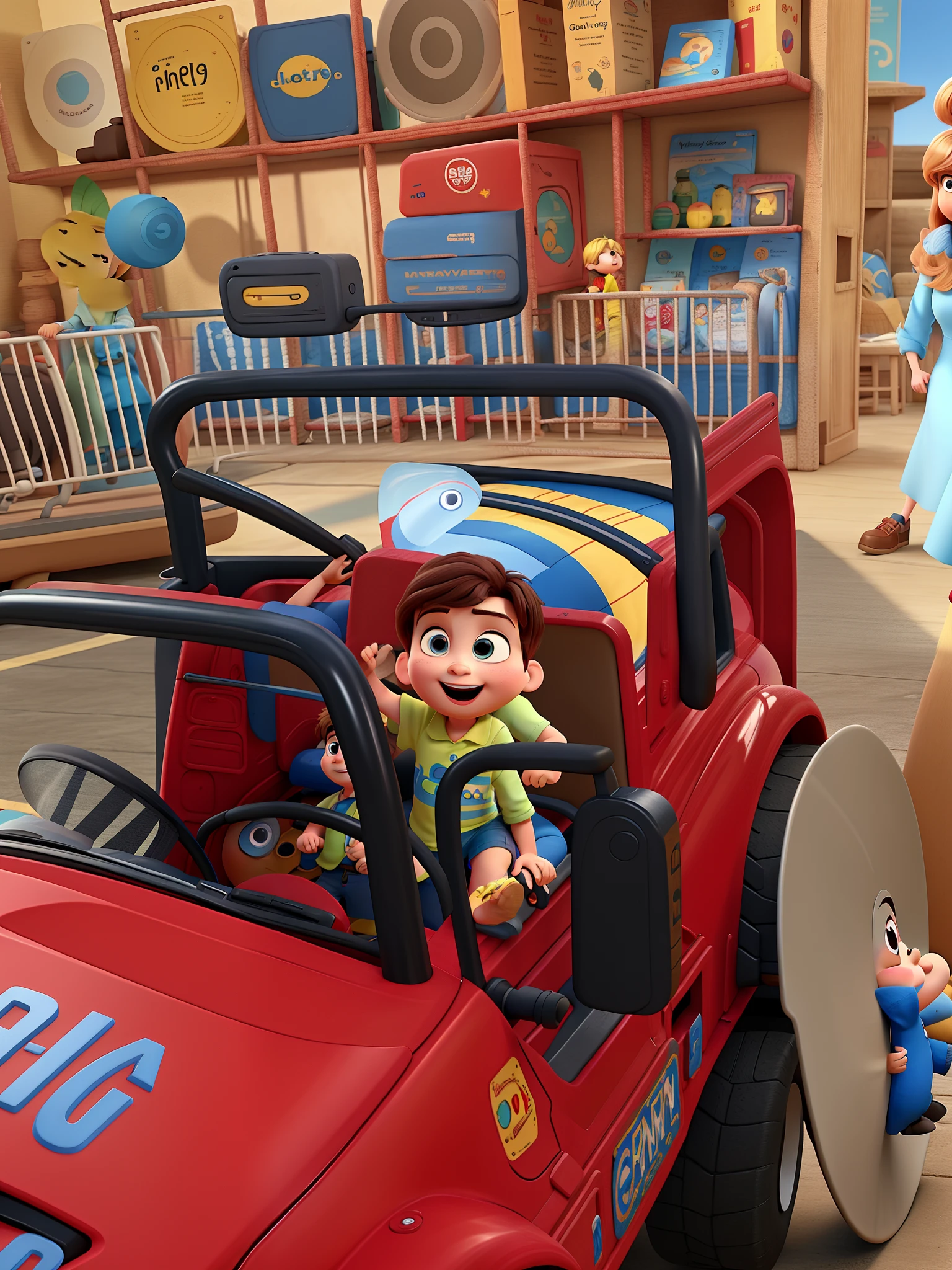 Mother and son DINEY PIXAR STYLE. ALTA QUALIDADE MELHOR QUALIDADE