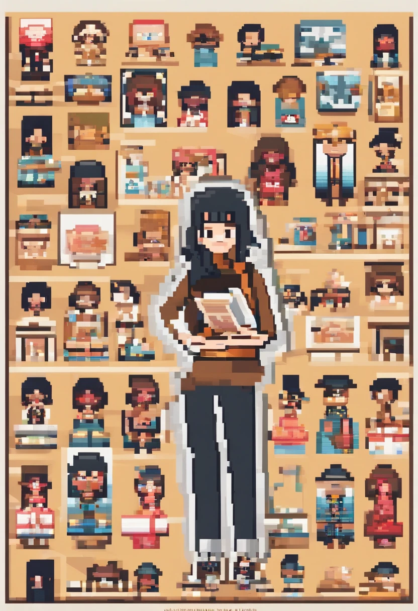 best quality, master part, fotorrealista, extremamente detalhado CG unidade 8k papel de parede, Chibi,1girl, moana de cabelo liso, cabelo liso, cabelo bem liso, Reading the Bible,sozinho, cheio_corpo, sorrir, Olhando_em_visualizador, dentro da igreja, cabelo castanho, cabelo escuro, olhos castanhos, olho preto, olho escuro