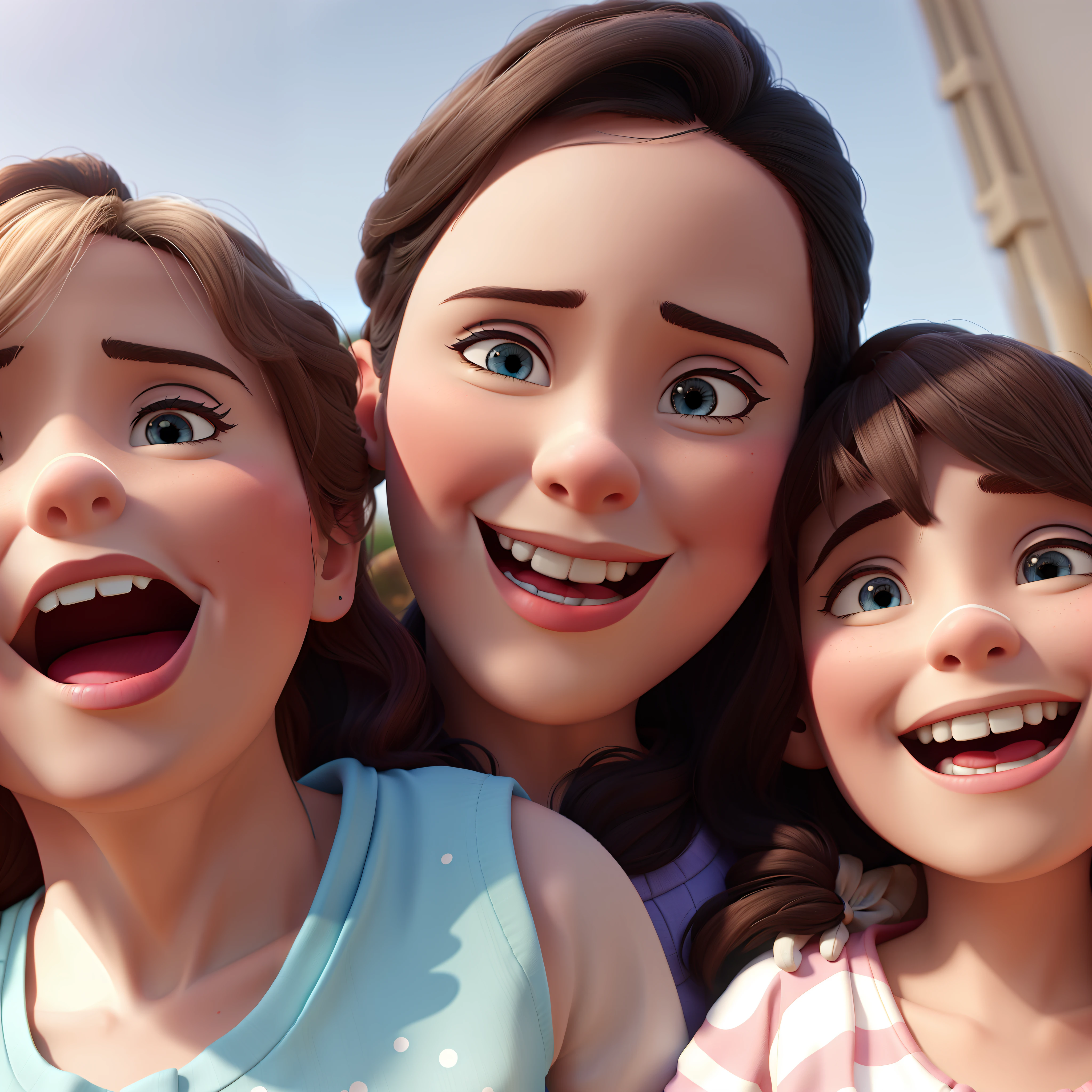 Mother And Couple Of  Disney Poster Style
