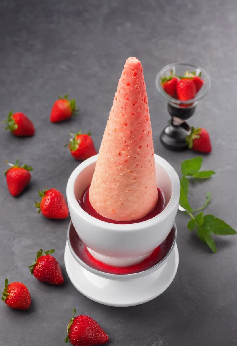 fondue cone de morango