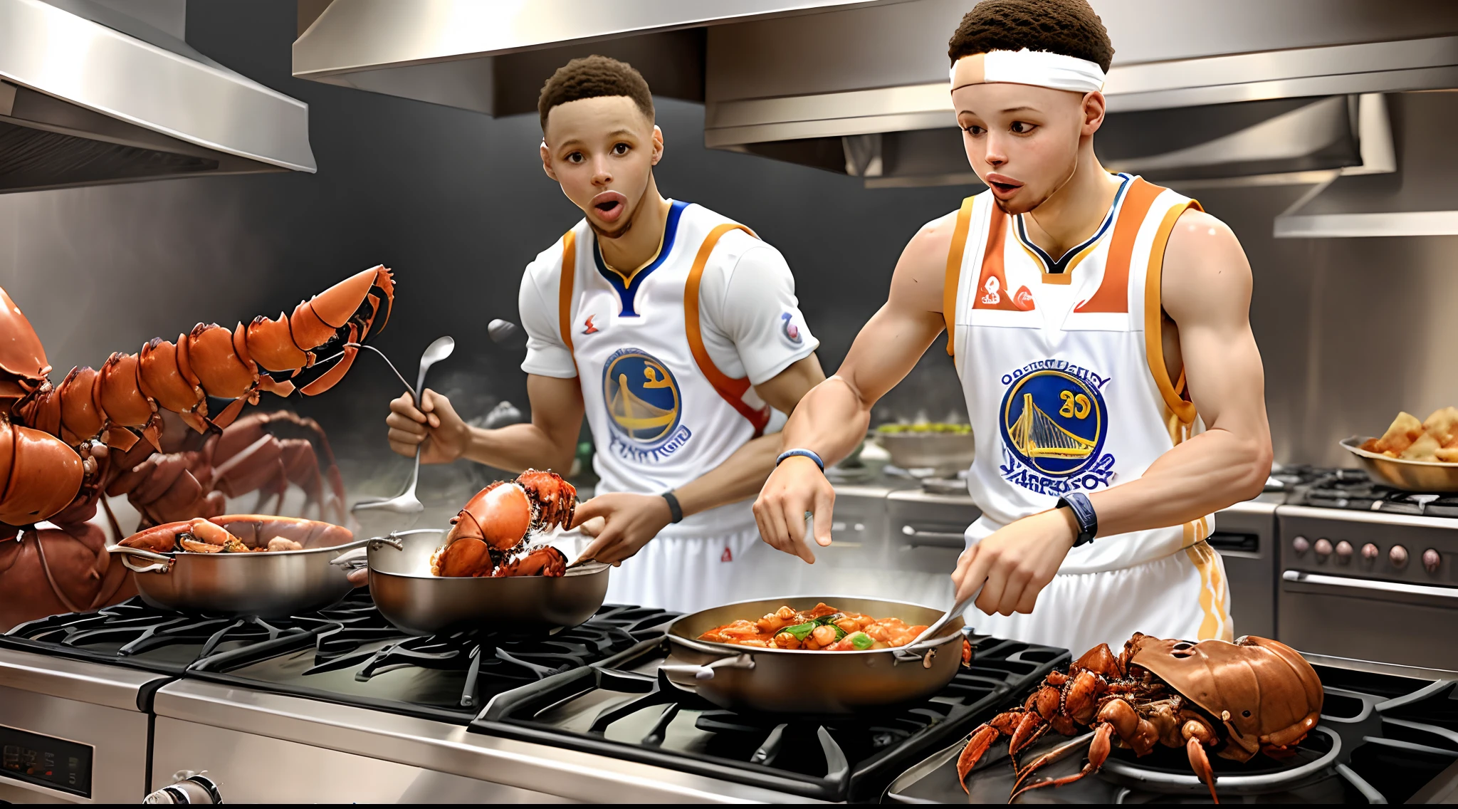 Stephen curry cooking lobster