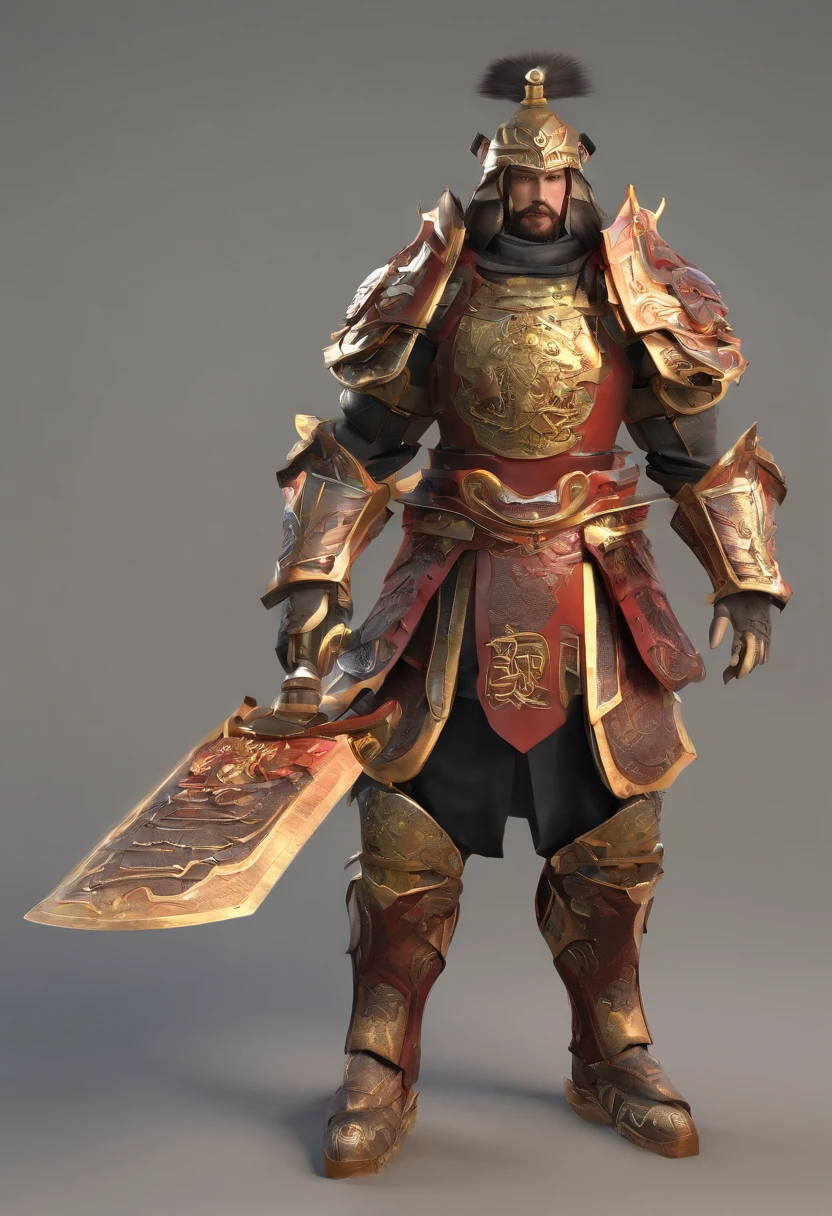 1.Please create a pair of armor with the Chinese Five Elements element