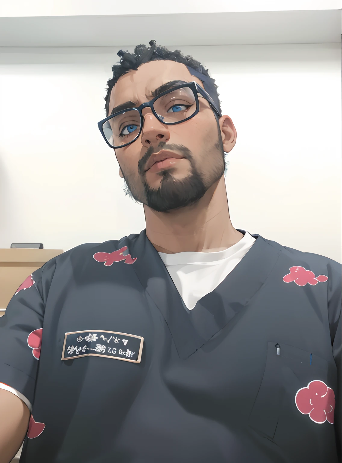 Homen negro, barba por fazer, Akatsuki