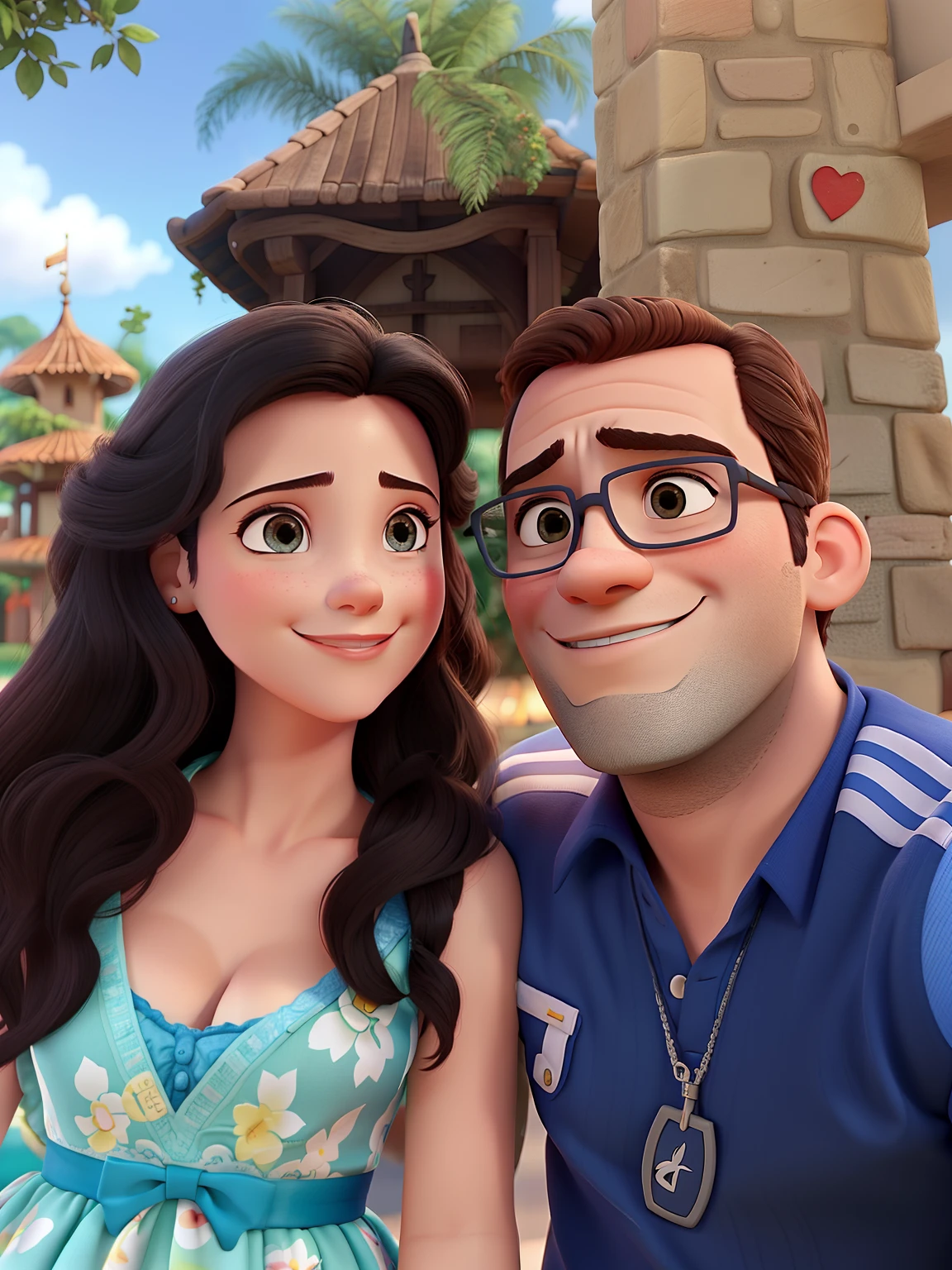 Casal feliz igual filme da Disney amor