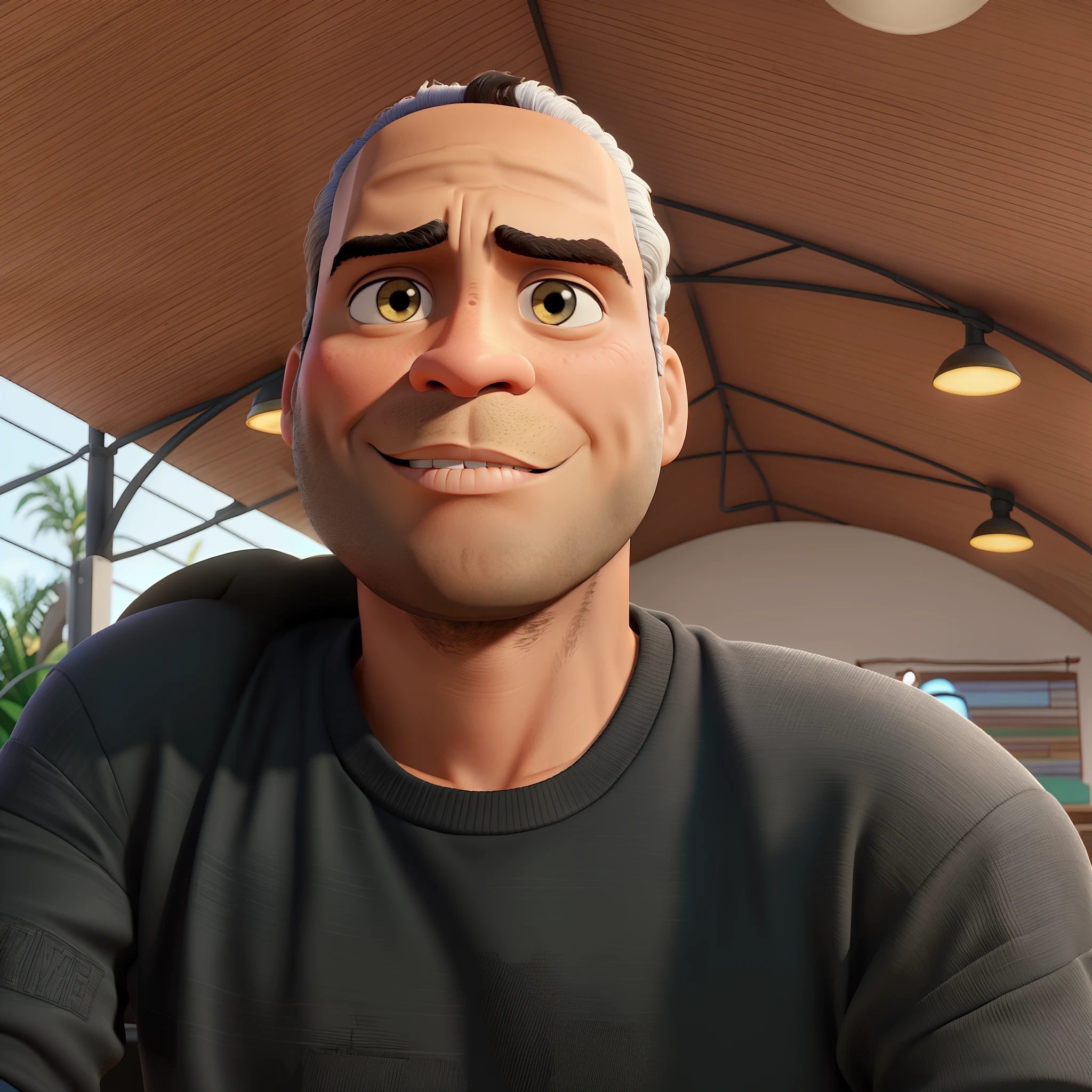 Homem negro estilo Pixar em alta qualidade