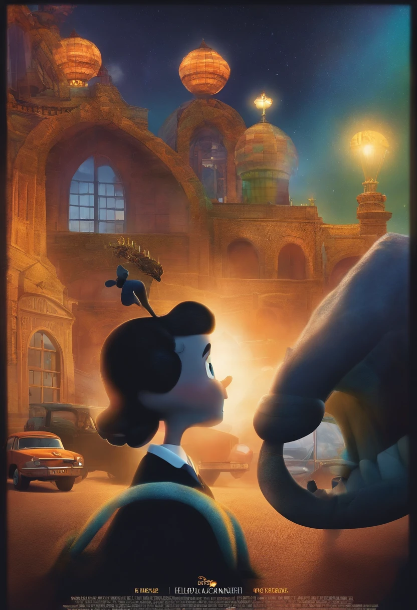 filme Oppenheimer 2023 estilo filmes Pixar, Com nome "Helloisy Alcantara", poster, with credits