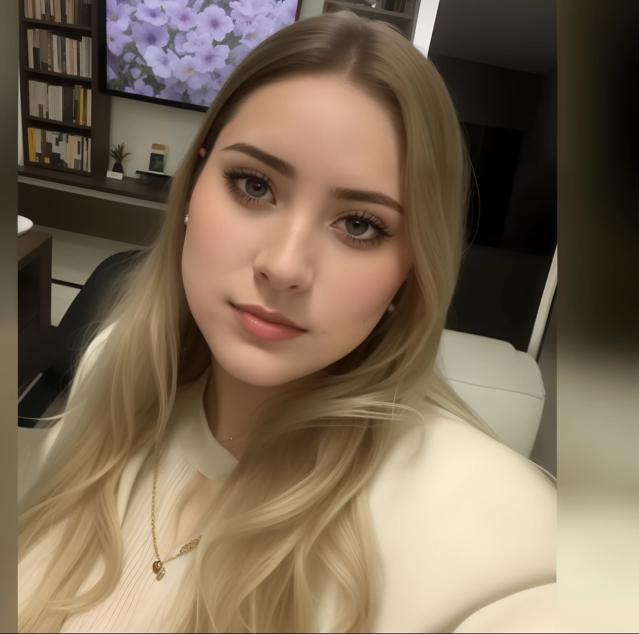 A closeup of a woman with long hair and a white sweater, angelawhite, Directed by: Nandor Soldier, imagem vazada, imagem profissional, Kimberly Asstyn, imagem de perfil, taken in the early 2020s, Valentina Embaralhamento, In Sao Paulo, Alexandra Waliszewska, imagem de alta qualidade, Serena Malyon