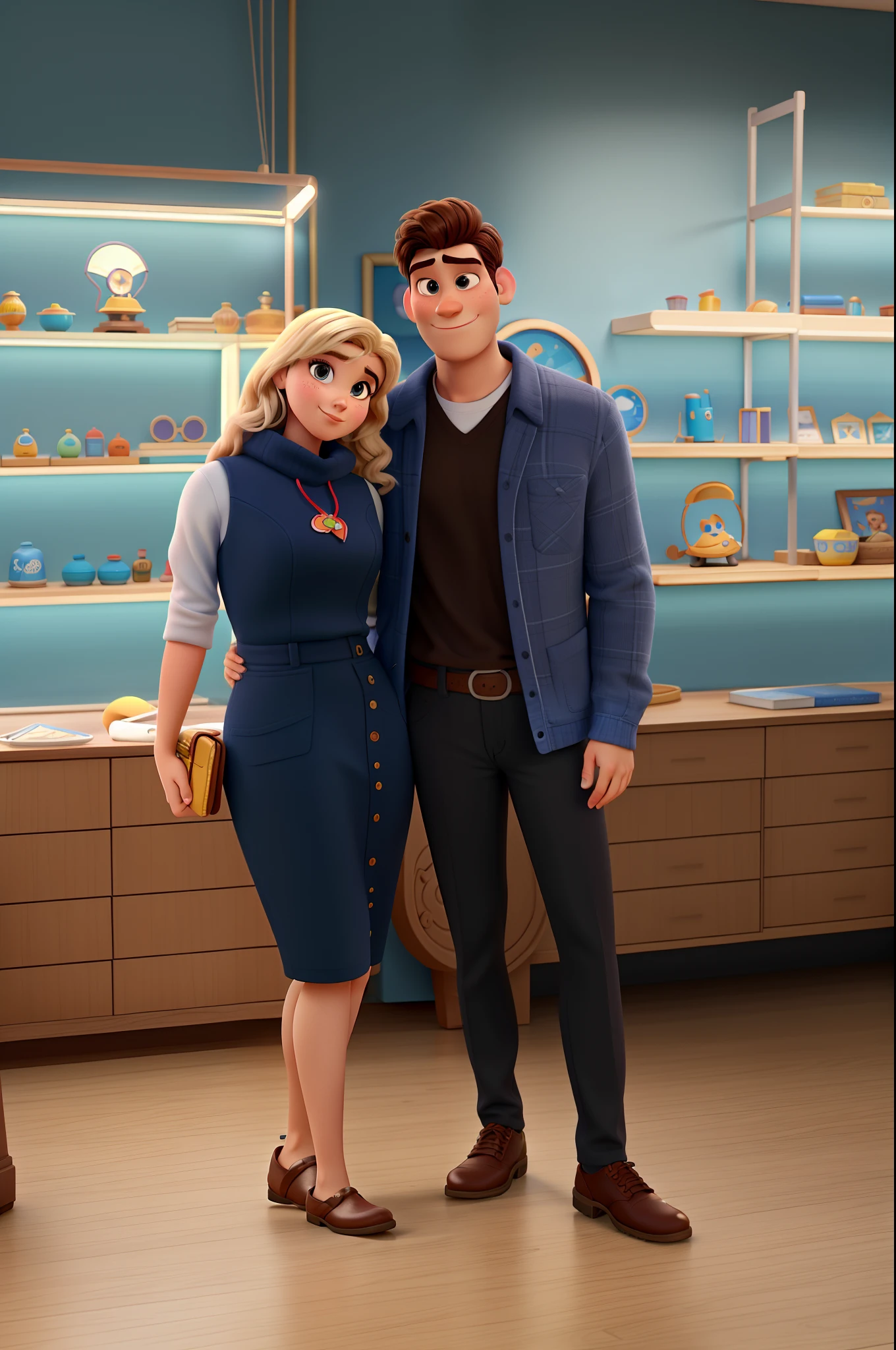 Mulher e homem estilo Disney pixar ,alta qualidade,melhor qualidade