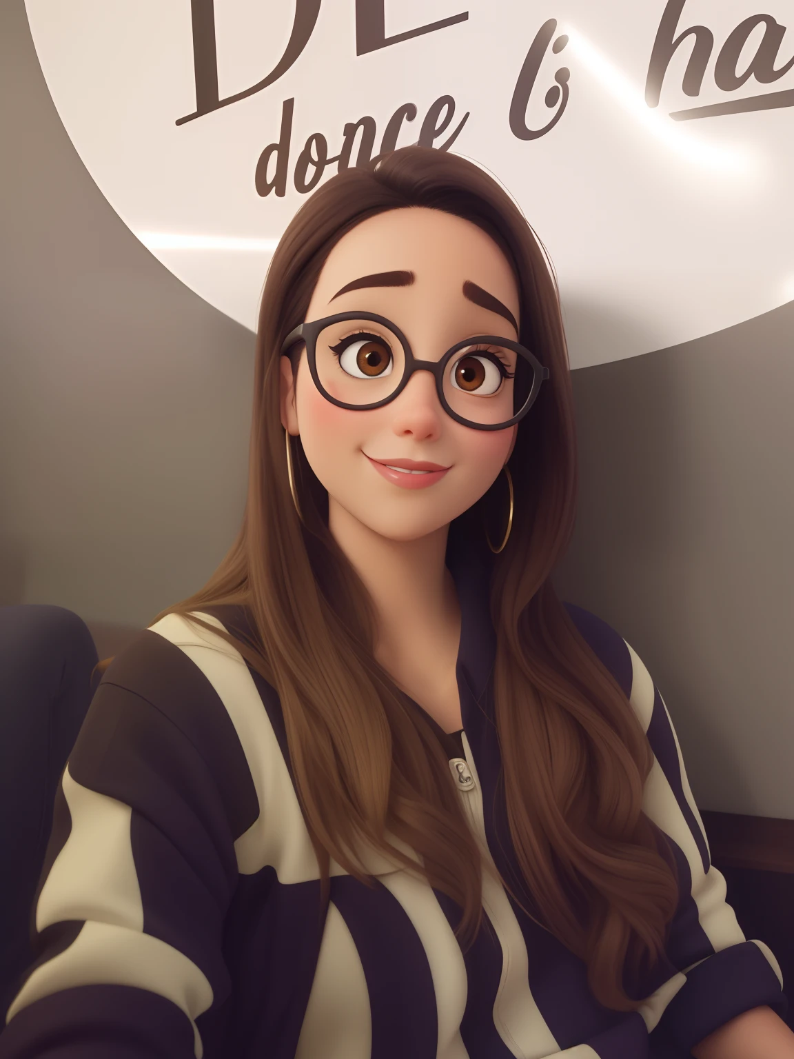 Estilo pixar, brown eyes and soft expressions