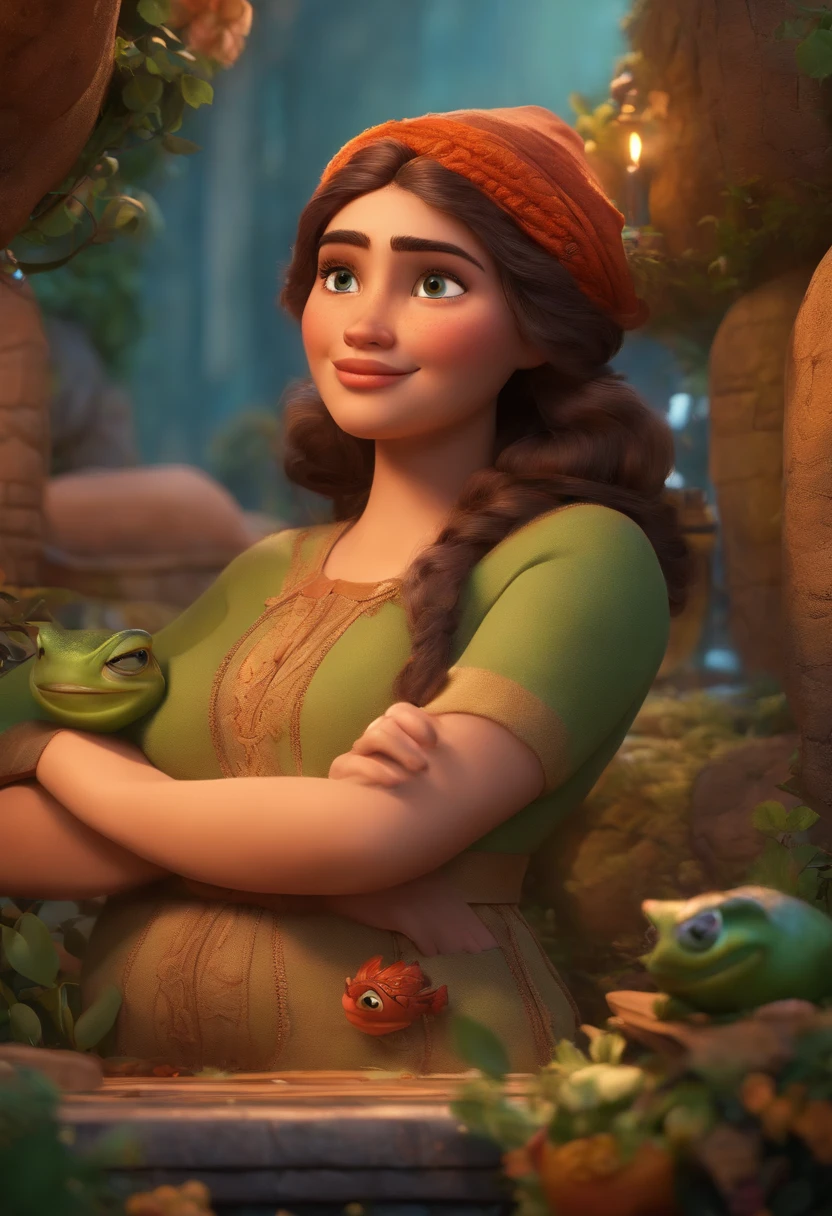 A Dream Architect Inspired by Pixar Animation, de perto. Facial expressions are captivating, com um toque de irrealidade.