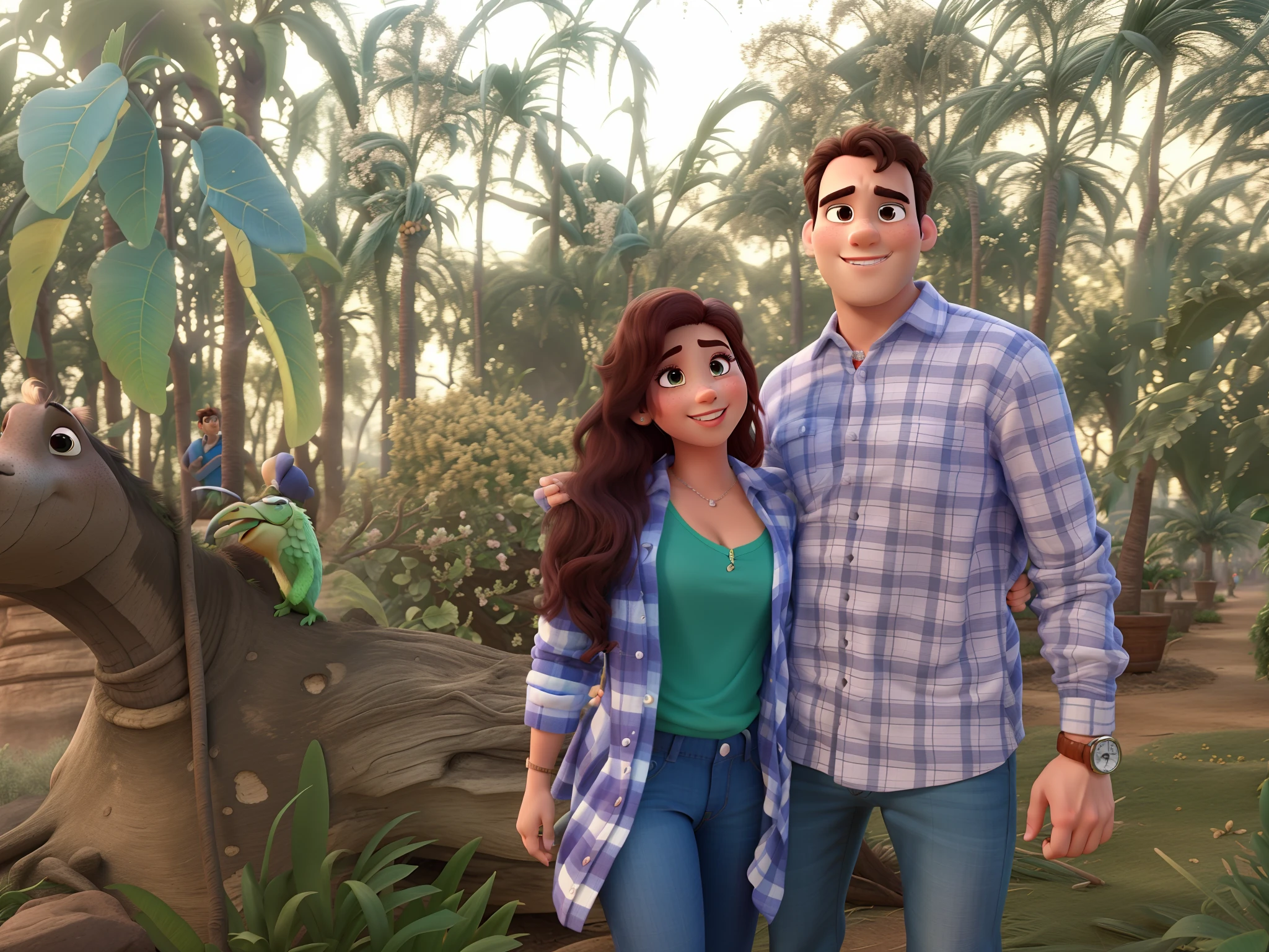 romantic couple, igual aos filmes Disney Pixar