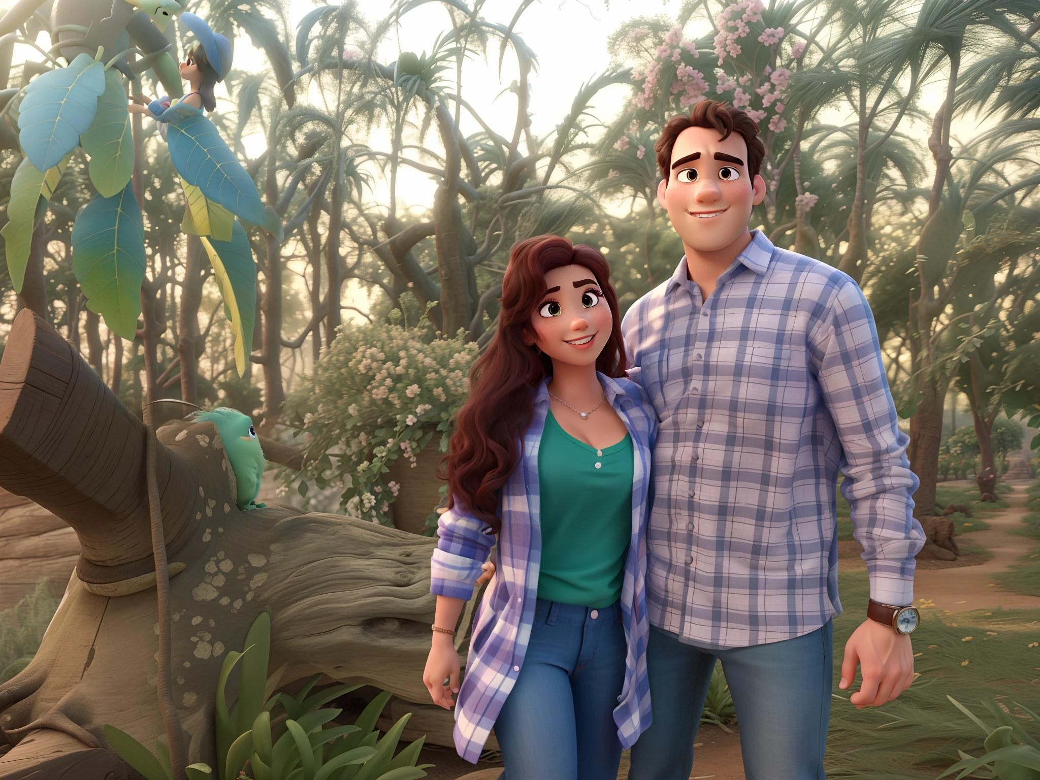 romantic couple, igual aos filmes Disney Pixar