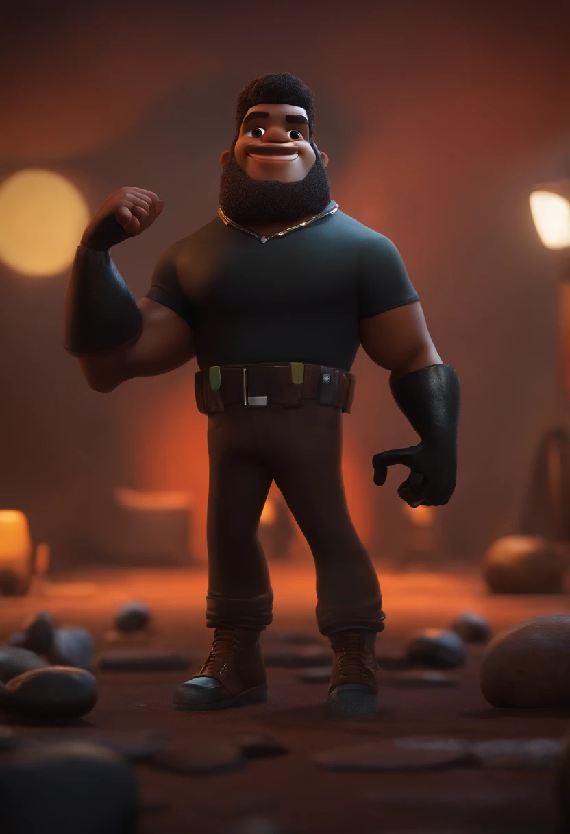 Criar um personagem no estilo pixar dentro de um jaleco. personagem pele negra e cabelos lisos