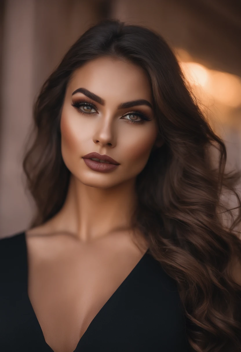 Femme Arafed complètement , fille sexy aux yeux bruns, ultra réaliste, Méticuleusement détaillé, Portrait Sophie Mudd, cheveux bruns et grands yeux, Selfie d’une jeune femme, Dubai Eyes, Violet Myers, sans maquillage, maquillage naturel, Regarder directement la caméra, Visage avec Artgram, Maquillage subtil, Superbe photo du corps jusqu'au bassin, sur une terrasse, plein jour Buste de taille moyenne à grande