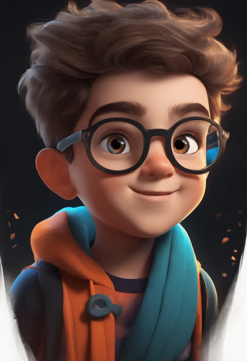 Boy 6 cartoon character with black glasses