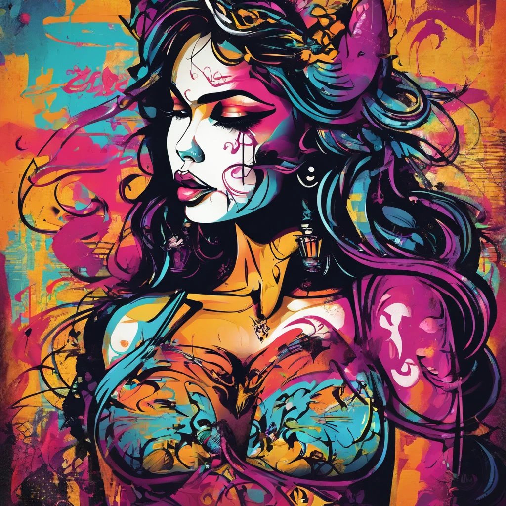 A beautiful sensual devil woman
