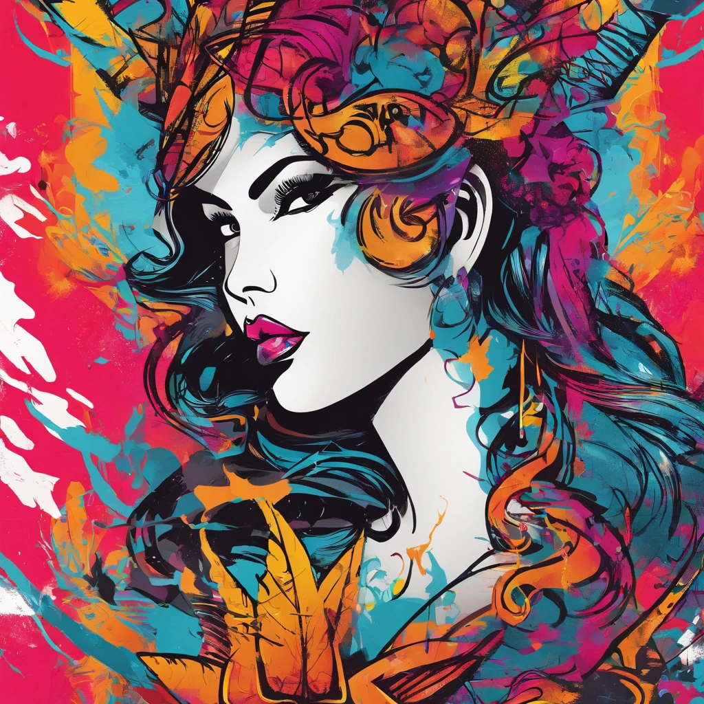 A beautiful sensual devil woman
