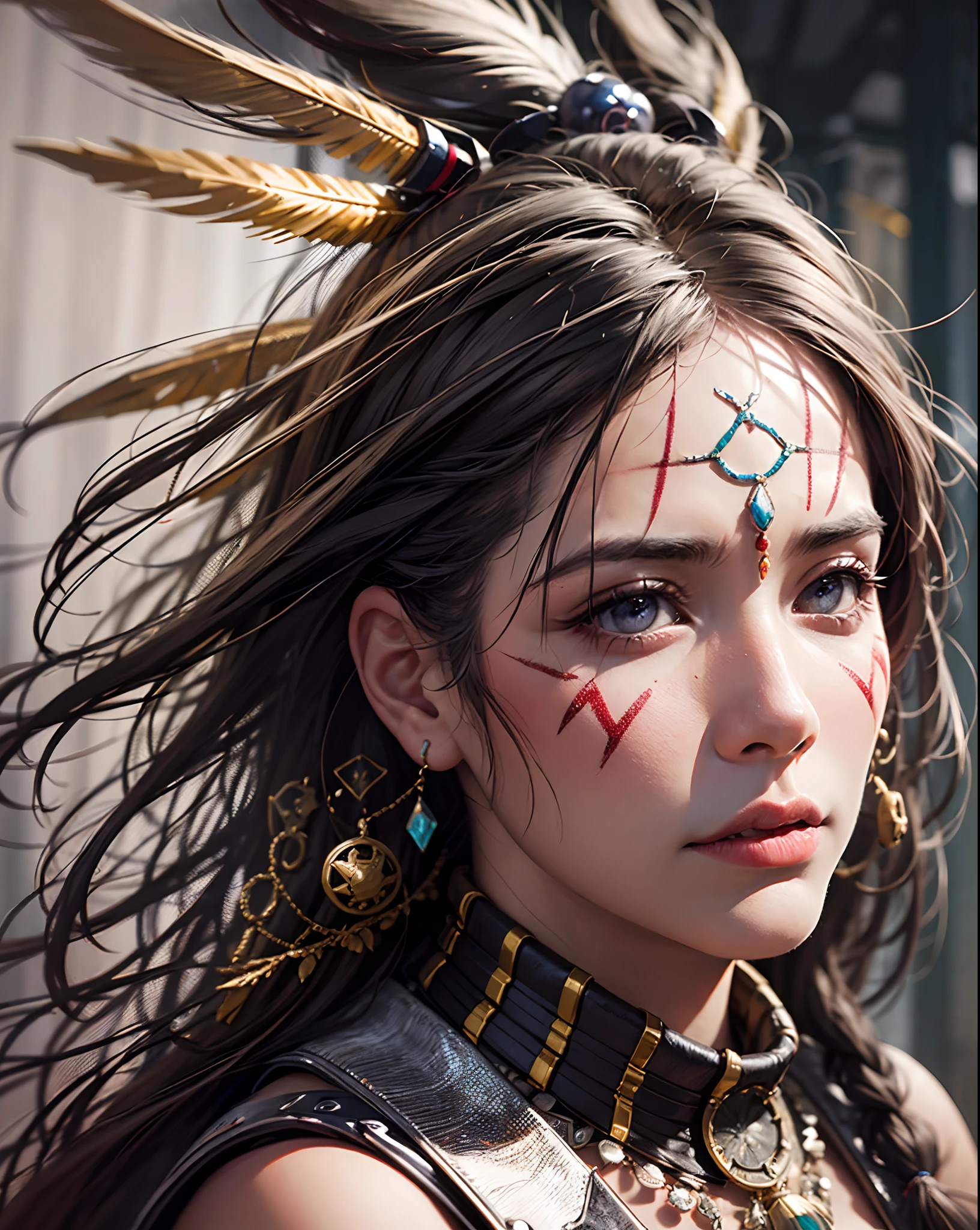 A group of Apache tribes, indian face, custom full Apache tribe, scary face, forest, realistic, looks real, cinematic, scratches, full body, face expression clear --auto --s2