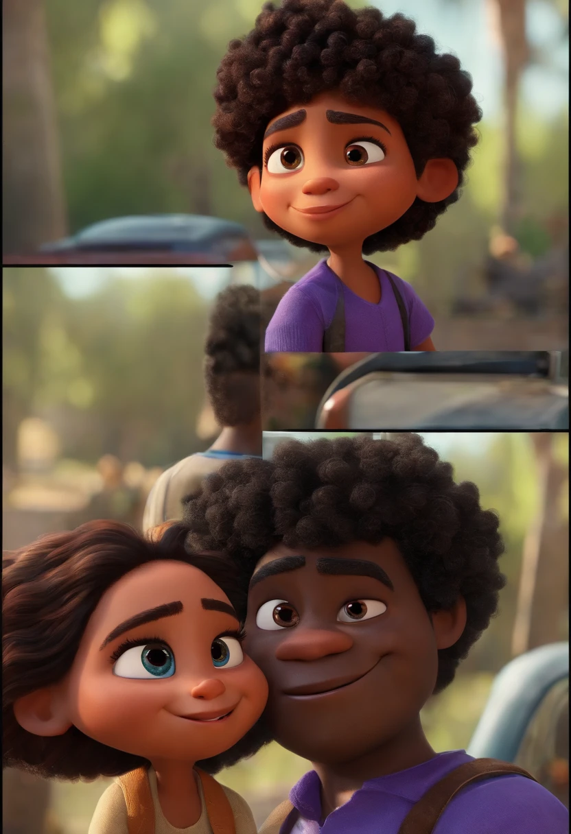 Criar um personagem no estilo pixar dentro de um jaleco. personagem negro ,cabelo crespo olhos castanhos 29 anos