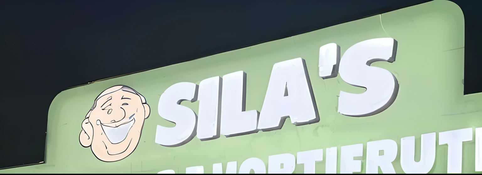 I need to create a new and attractive facade sign for my father's restaurant. Respect the image above, the brand logo.