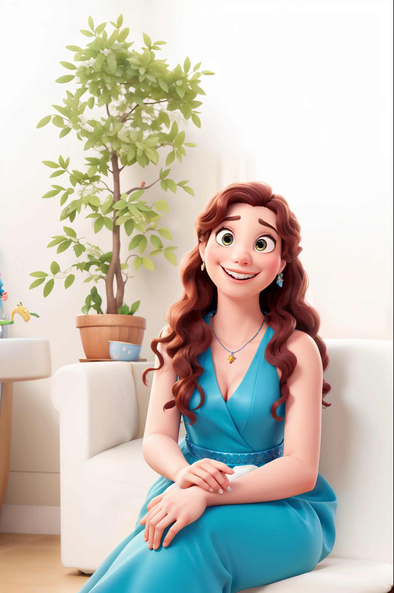 crie uma imagem Disney Pixar inspirado nas princesas