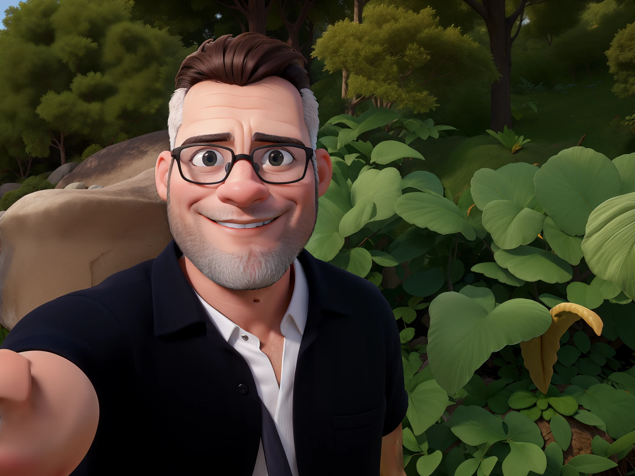 Um homem de 30 anos, com cabelos castanhos curtos,face de diamante, olhar rigoroso, e olhos castanhos, Wearing white white shirt with tie and glasses.