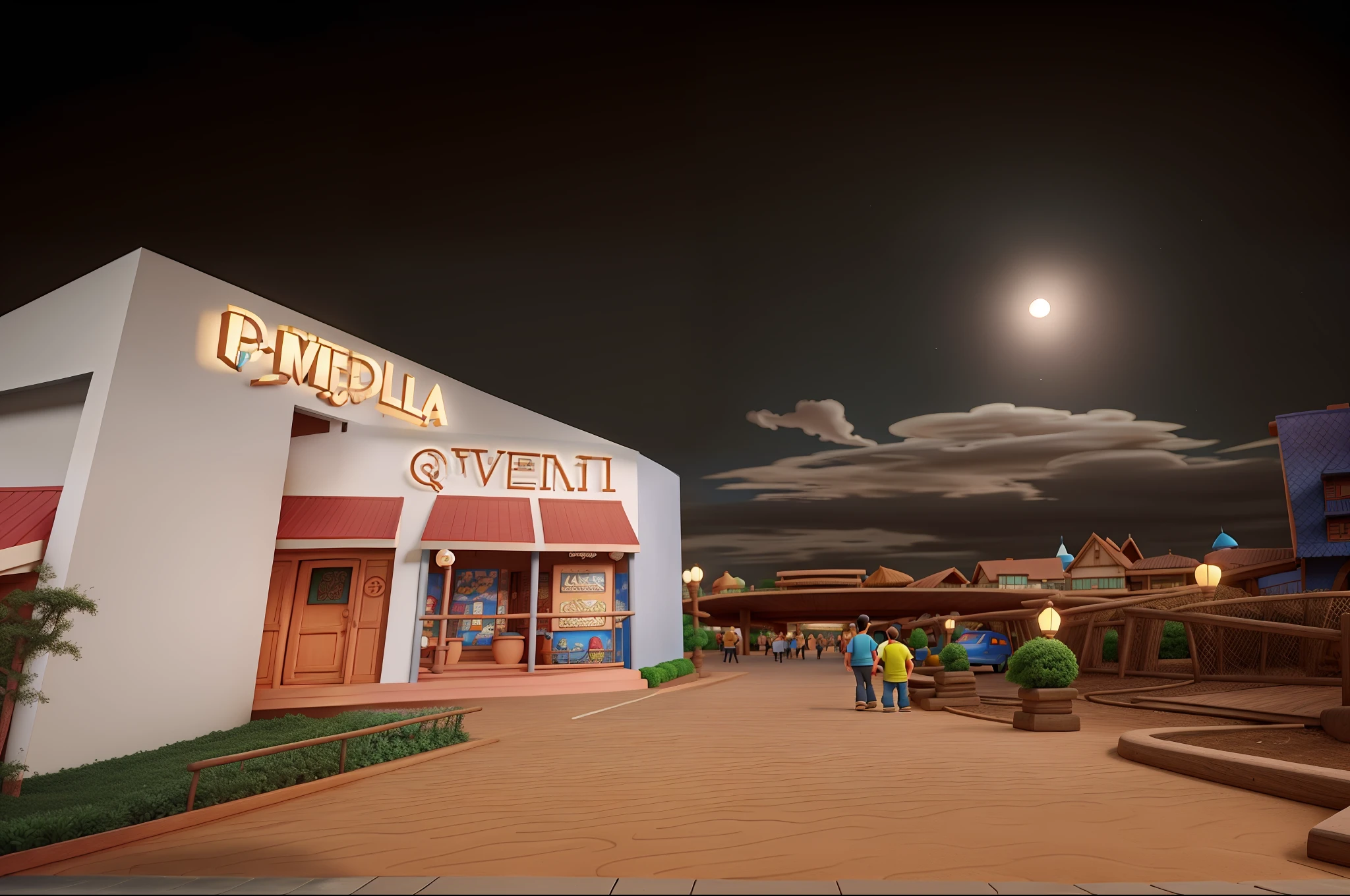 Disney Pixar style building, alta qualidade, melhor qualidade