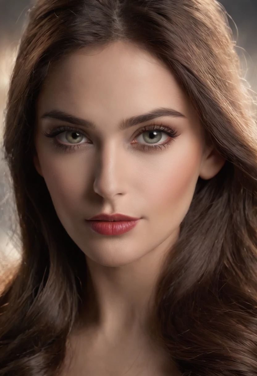 (best quality,4k,8k,Altas,master part:1.2), ultra-detalhado, (Realistic,fotorrealista,photo-realistic:1.37), (belos olhos detalhados, beautiful detailed lips, olhos e rosto extremamente detalhados, long eyelashes), studio lighting,Physically-based rendering,vivid colors, (cabelo preto longo liso com mechas brancas, seios grandes), (superhero outfit:1.5),