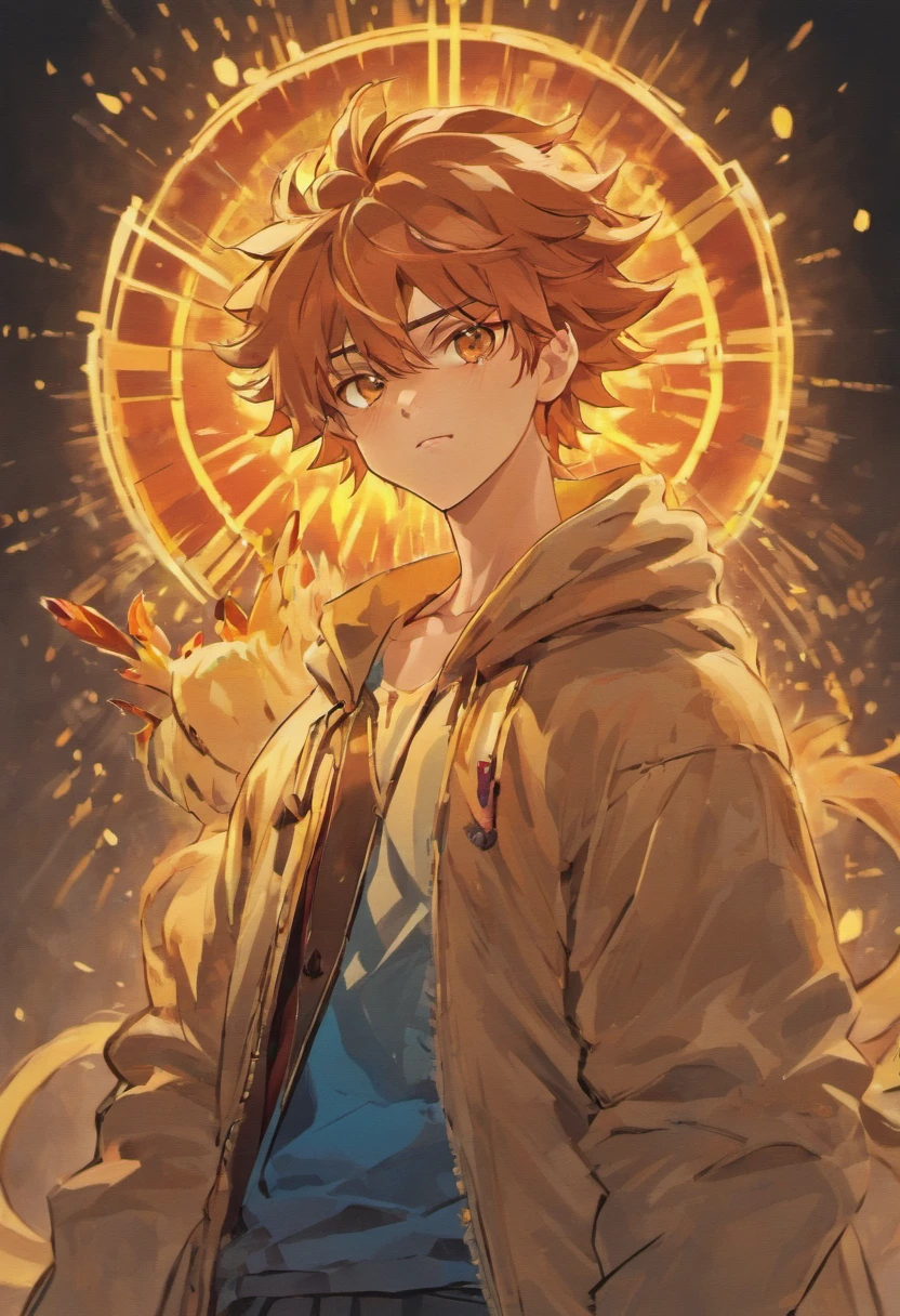 Character: 25-year-old man wearing lion hat