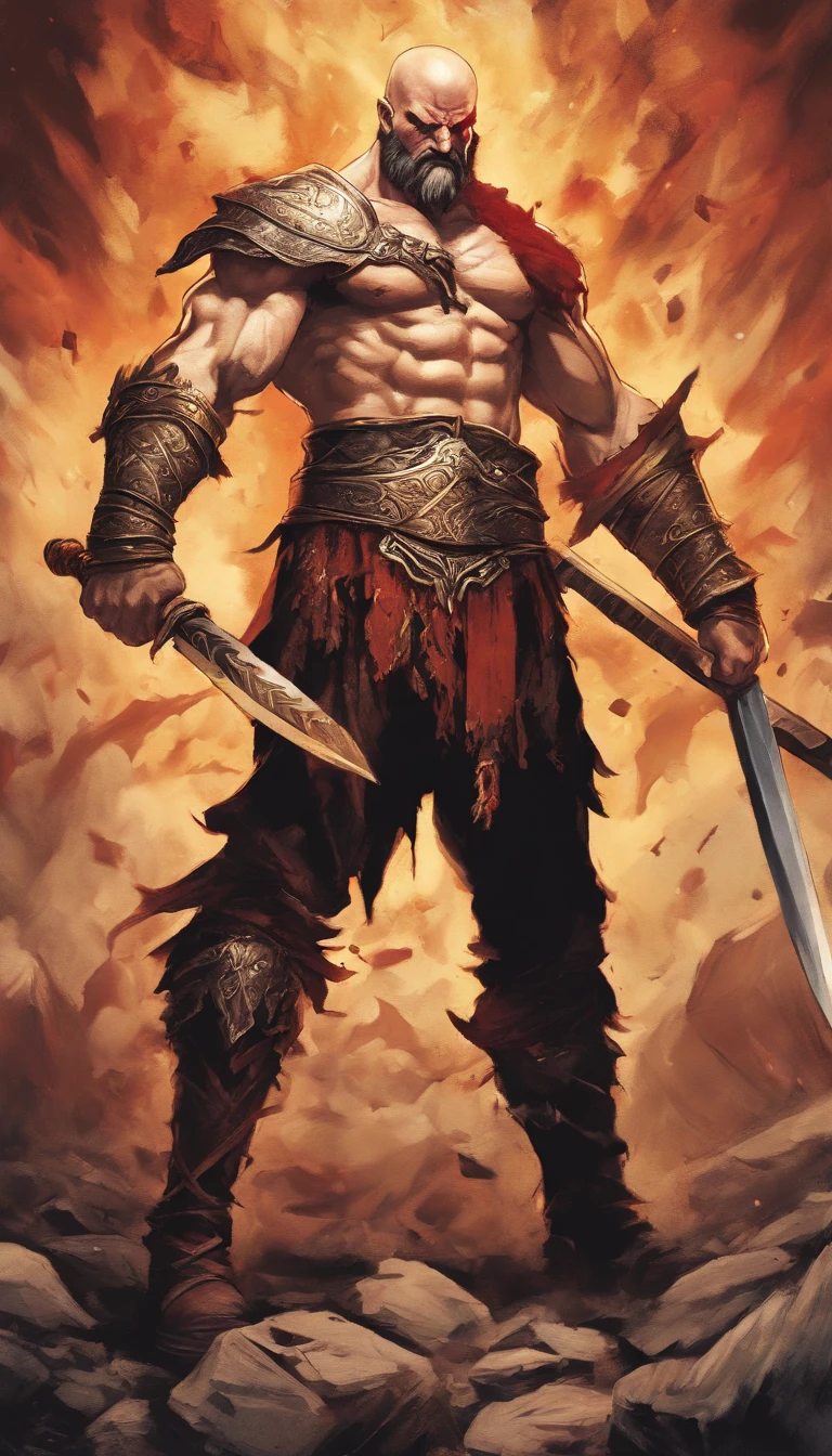 barbarous, Illustration by Conan, the Barbarian, barbarous, barbarian warrior, barbarian class, Frank Frazetta , Strong jaw, Bucema.