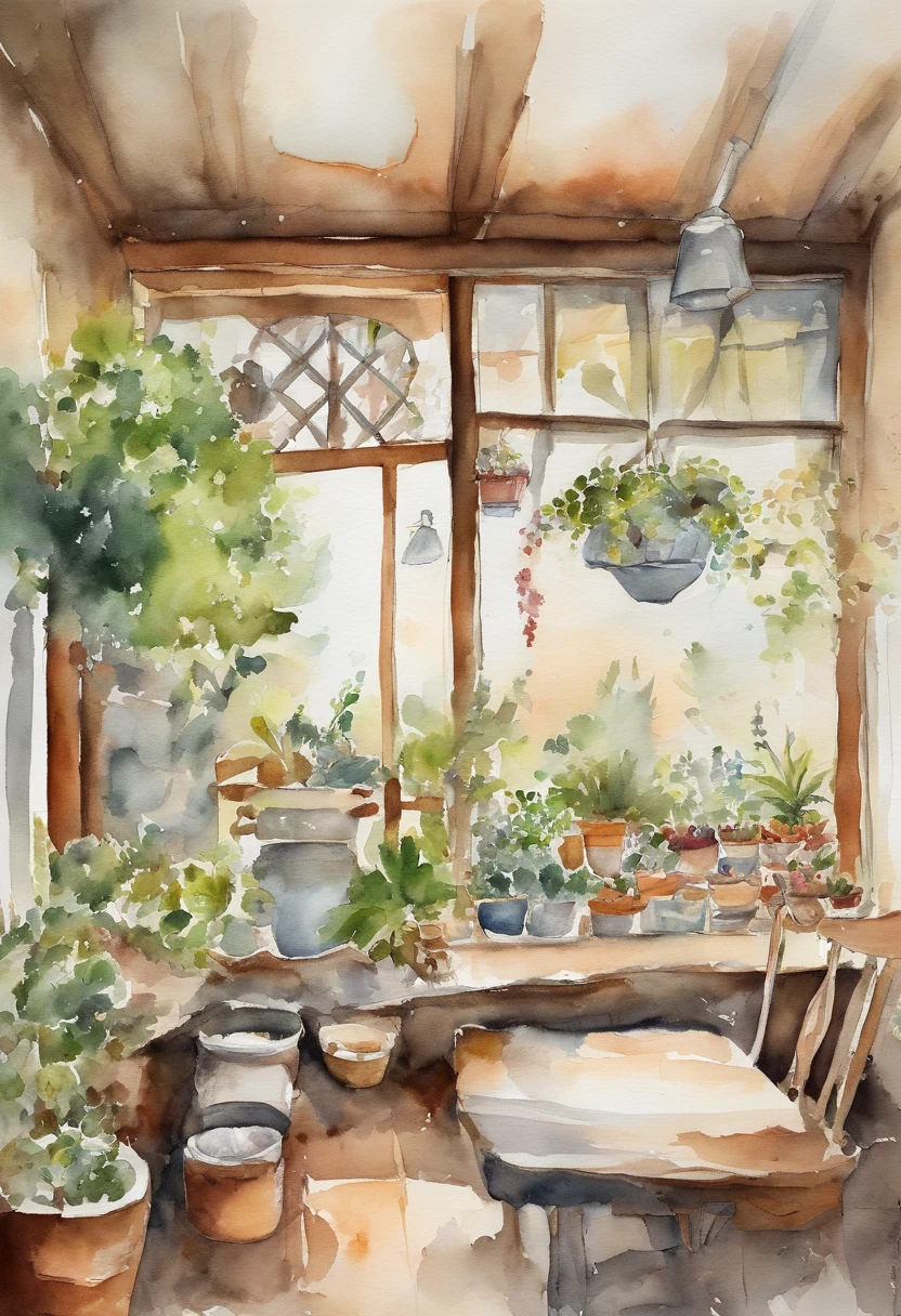 1.light,watercolor,outside of a,coffeeshop,bright,white,background,few,details,dreamy,studio,Ghibli