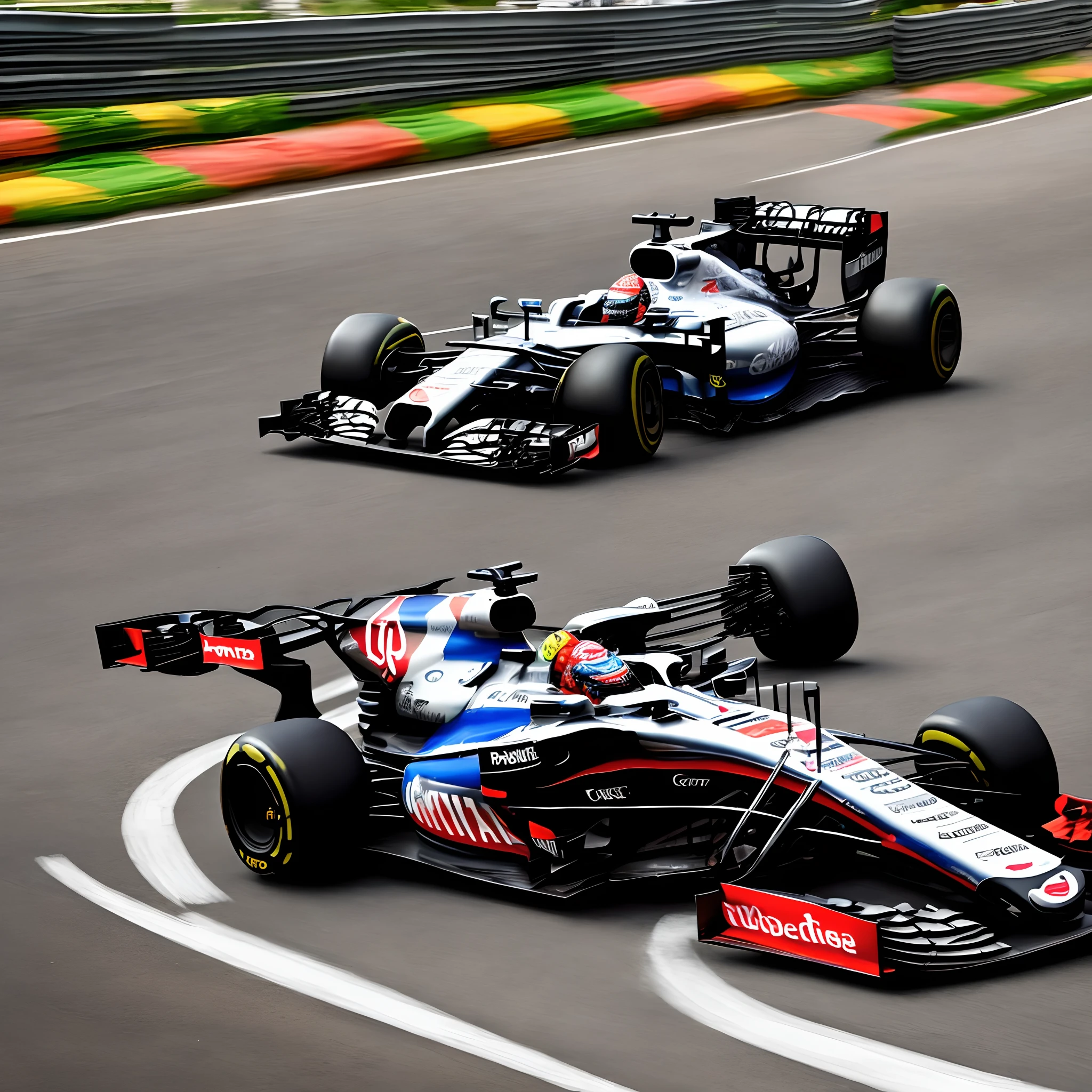 Formula 1 car through the streets of the city of São Paulo