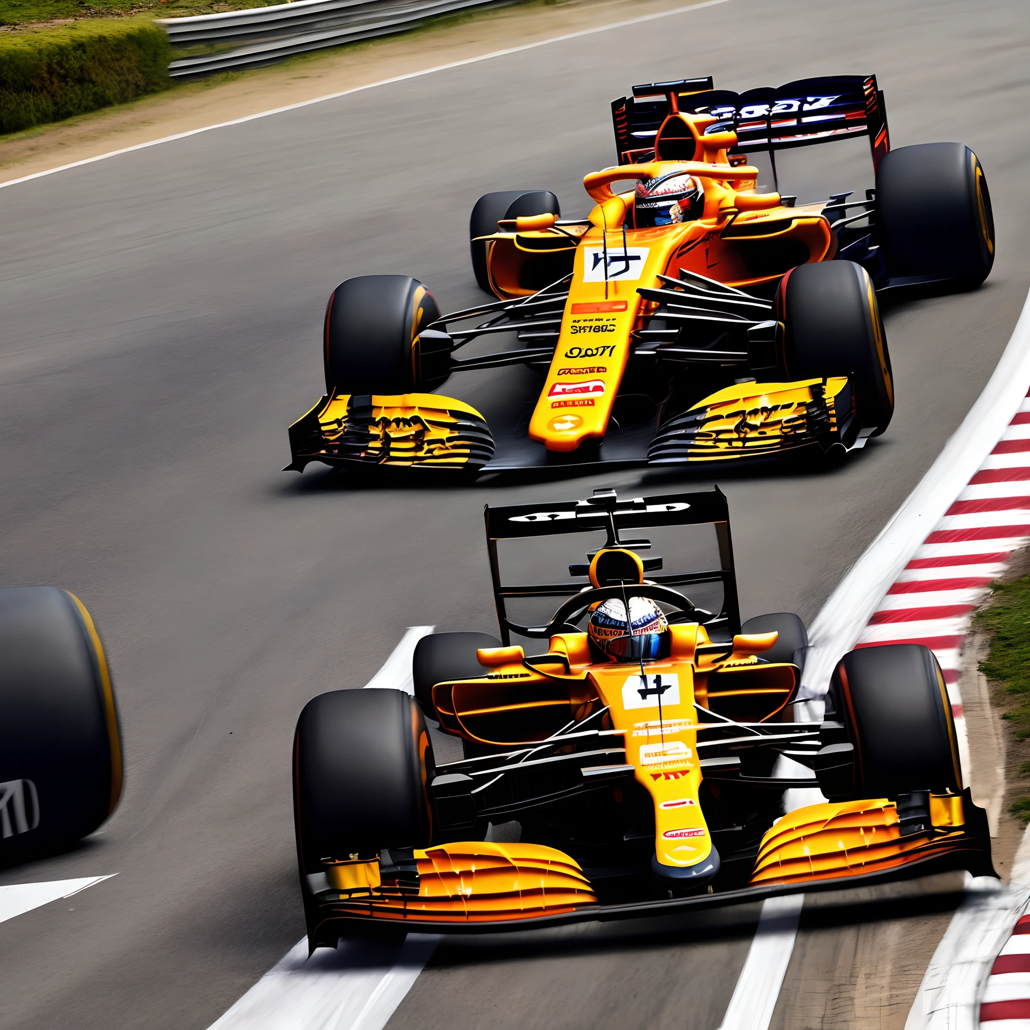 Formula 1 car through the streets of the city of São Paulo