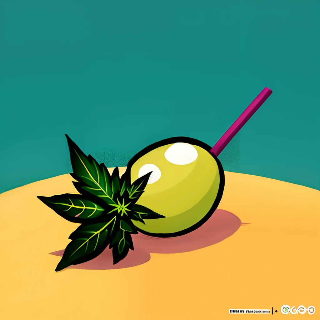 Thai stick weed cartoon