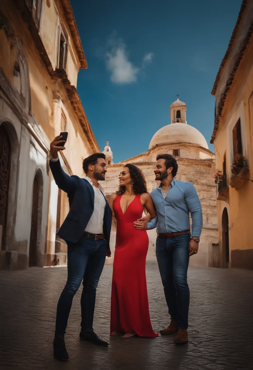 there is a man and a woman taking a selfie together, imagem de perfil, Directed by: Nandor Soldier, david rios ferreira, foto do perfil, Jose Miguel Romano Francisca, par, momma and papa, by Antonio Parreiras, andres rios, Directed by: Willian Murai, andrea rocha, Foto realista, por Julius como se