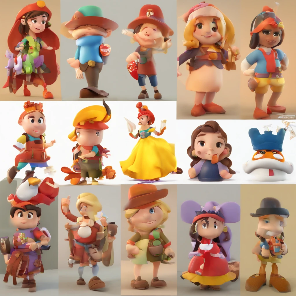 create a 3D movie poster inspired by Disney Pixar, The scene should be in Pixar's signature digital art style, com uma imagem caricatural Mulher jovem, de 40 anos, pele parda, cabelos vermelho escuro, de vestido na altura do joelho, avental, segurando um bolo decorado, Craft scenery, corpo inteiro