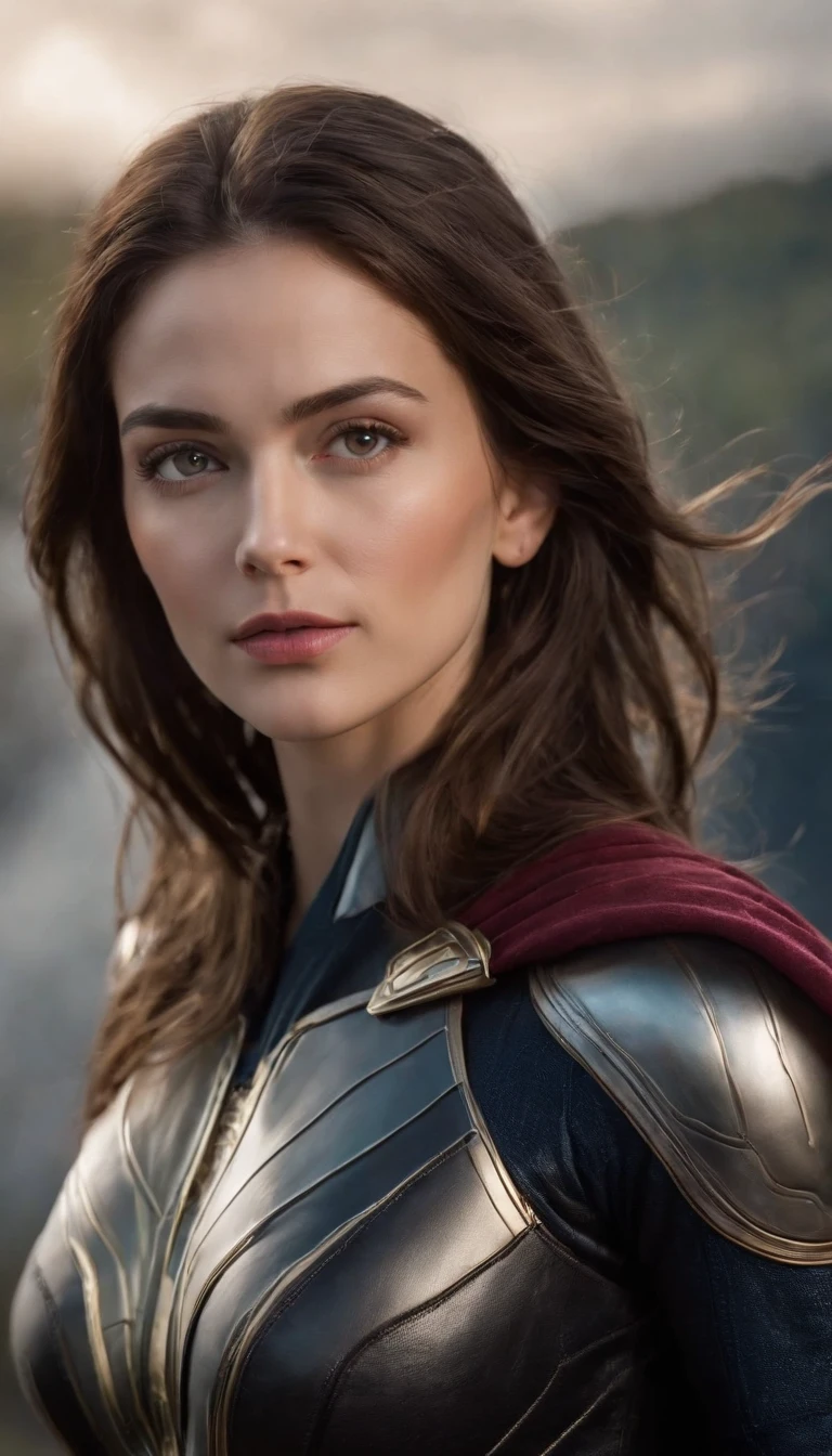 Mulher, personagem realista, super realista, super mulher, de corpo inteiro, corpo completo, com capa de super heroi,